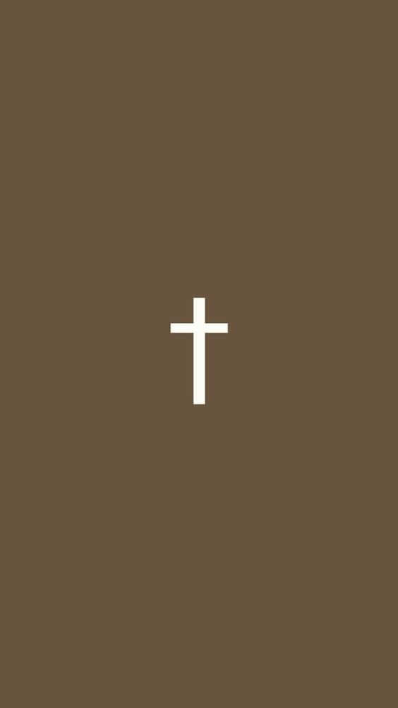 Estetisk Jesus-kors minimalistisk brun estetikk Bakgrunner