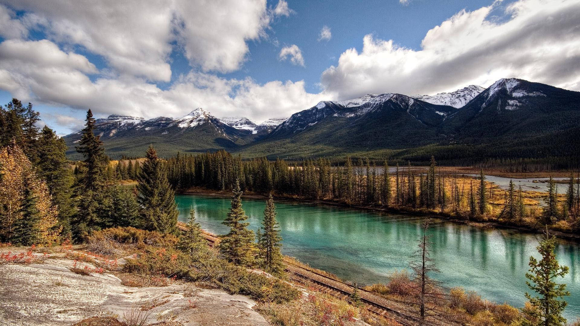 Estetisk landskap fra Banff nasjonalpark Bakgrunner