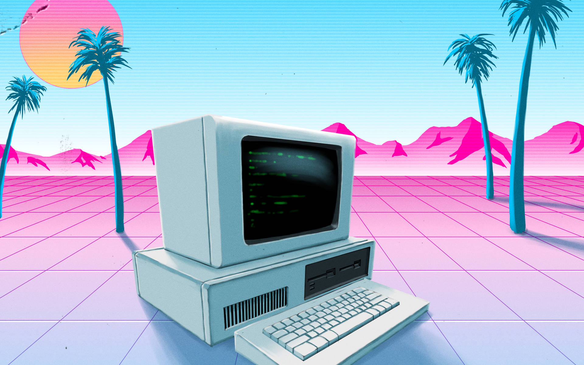 Estetisk MacBook 3D-datakunst