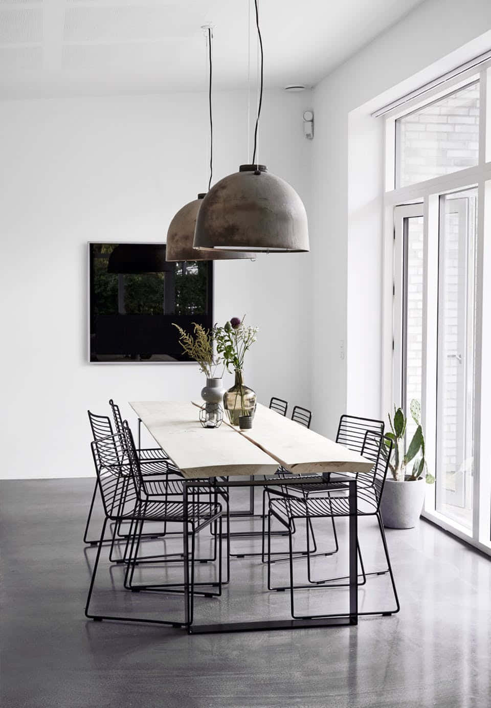 Estetisk minimalisme kunstverk med svart-hvitt palett Bakgrunner