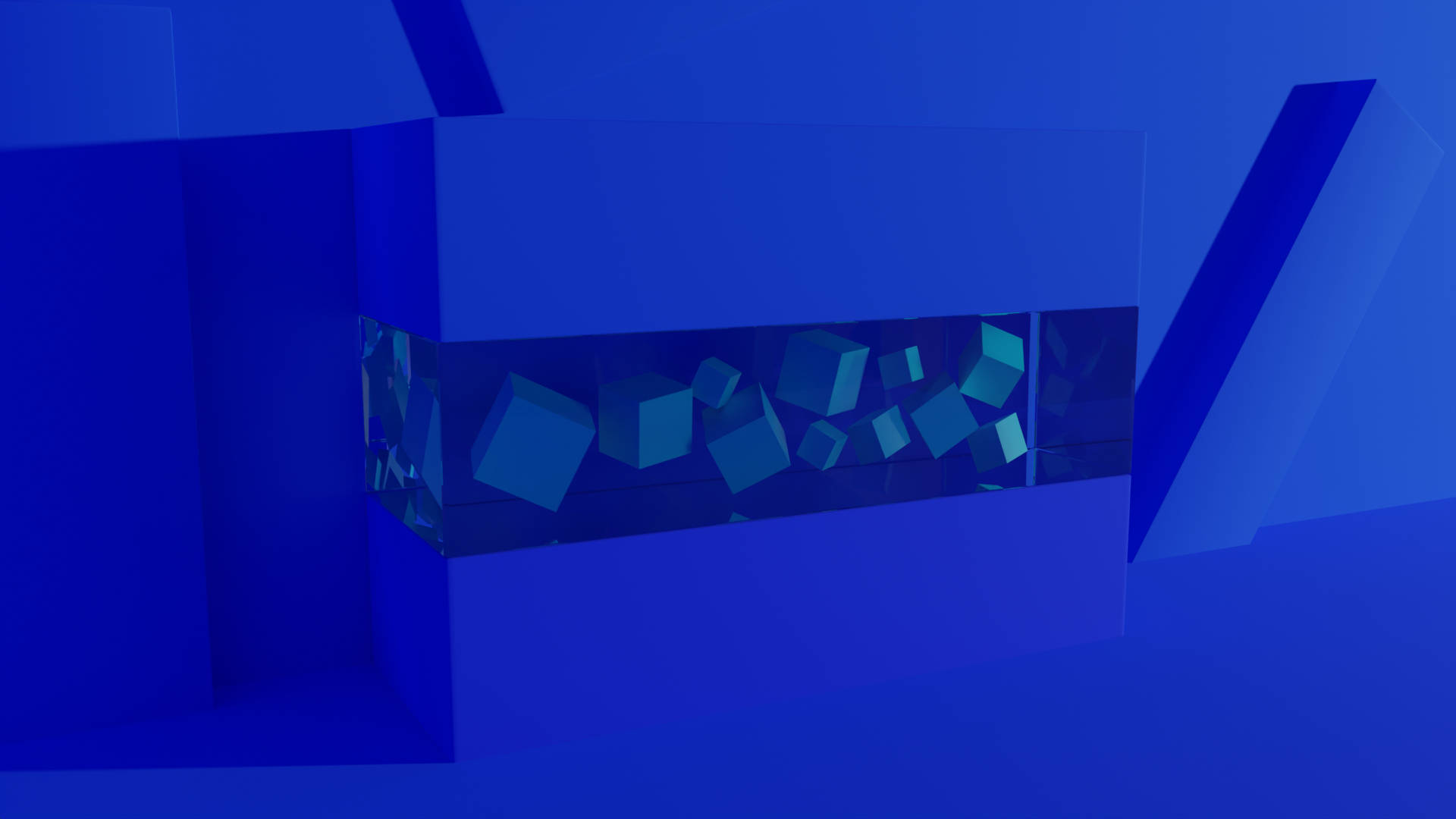 Estetisk minimalistisk blå kunst Bakgrunner