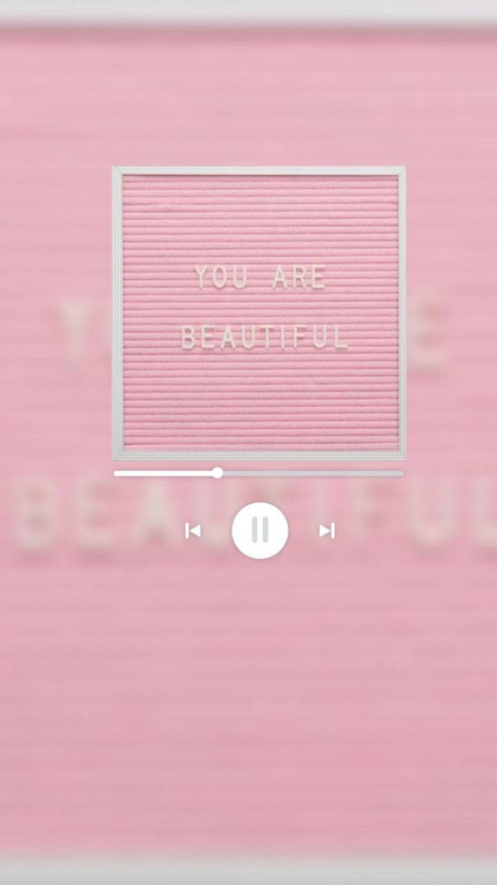Estetisk musikk med You Are Beautiful Bakgrunner
