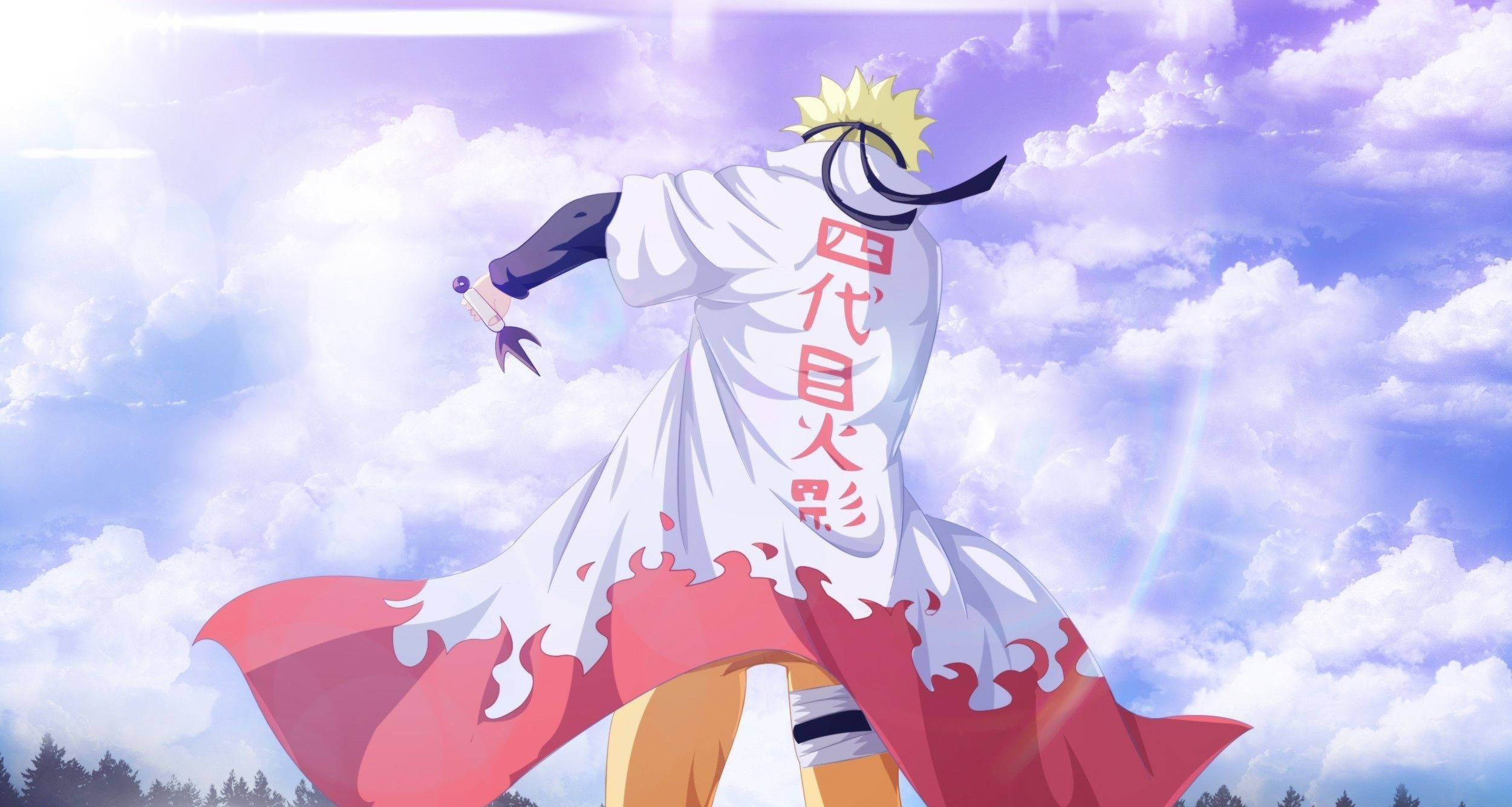 Estetisk Naruto Hokage bakfra portrett Bakgrunner