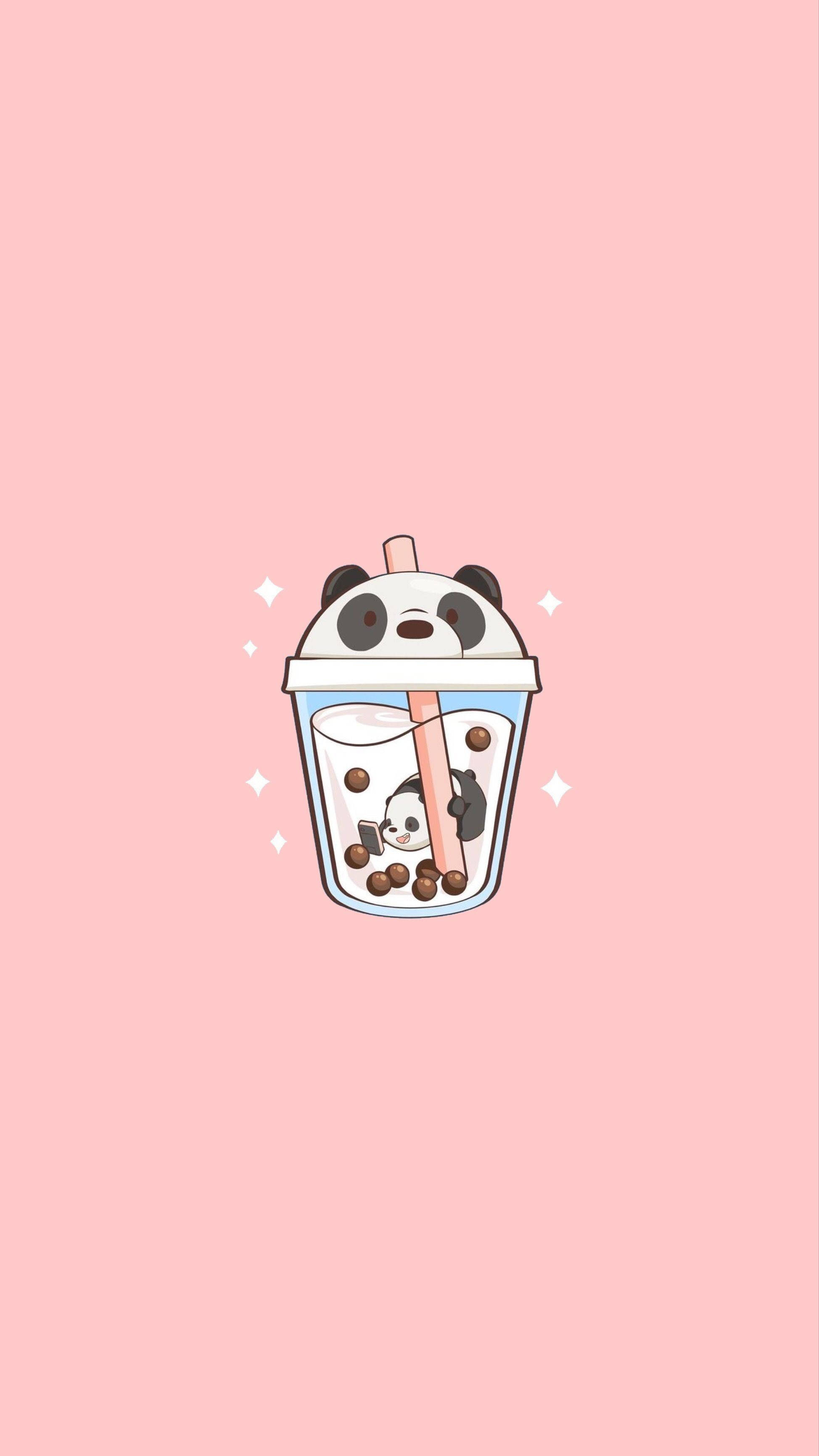 Estetisk panda-tumbler Bakgrunner