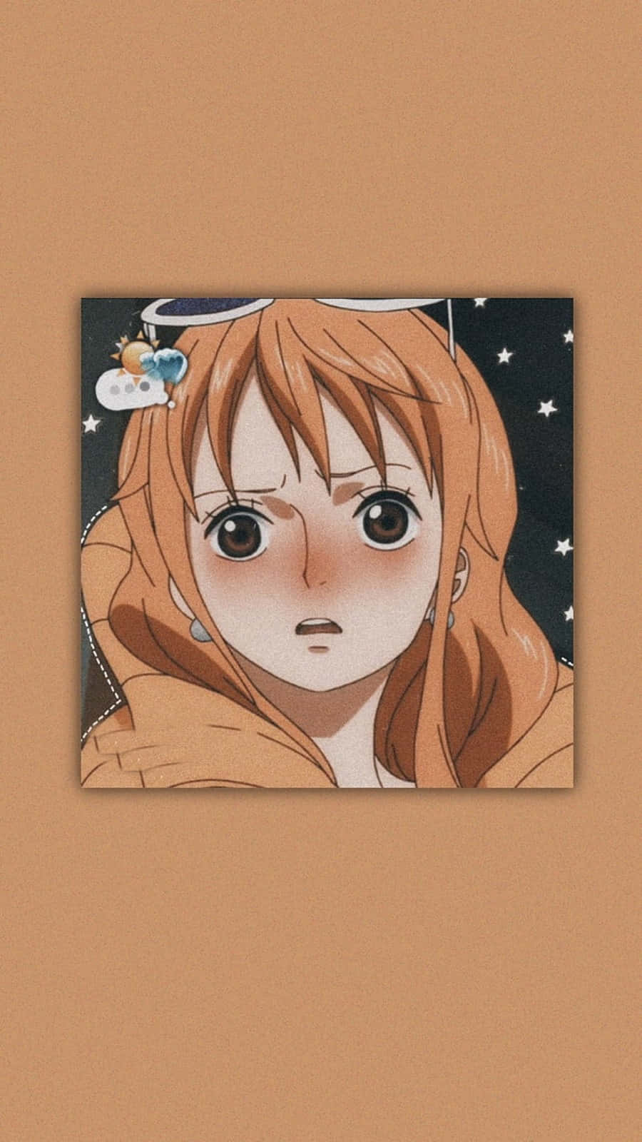 Estetisk rødmende Nami One Piece Bakgrunner