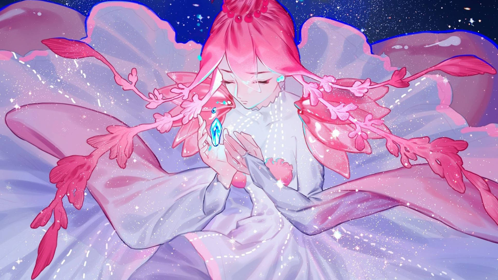 Estetisk rosa anime Ventricosus Bakgrunner