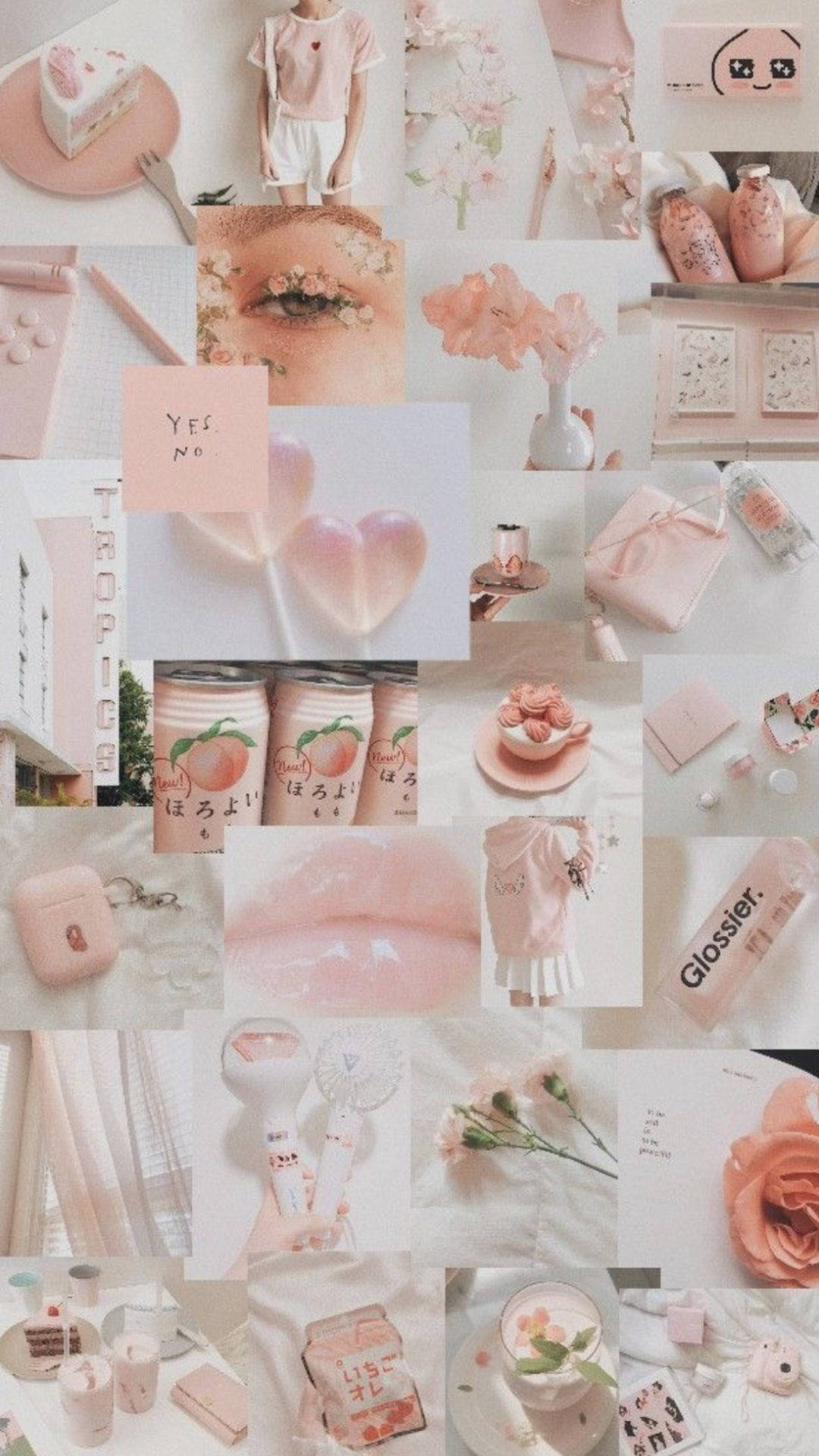 Estetisk rosa collage Bakgrunner