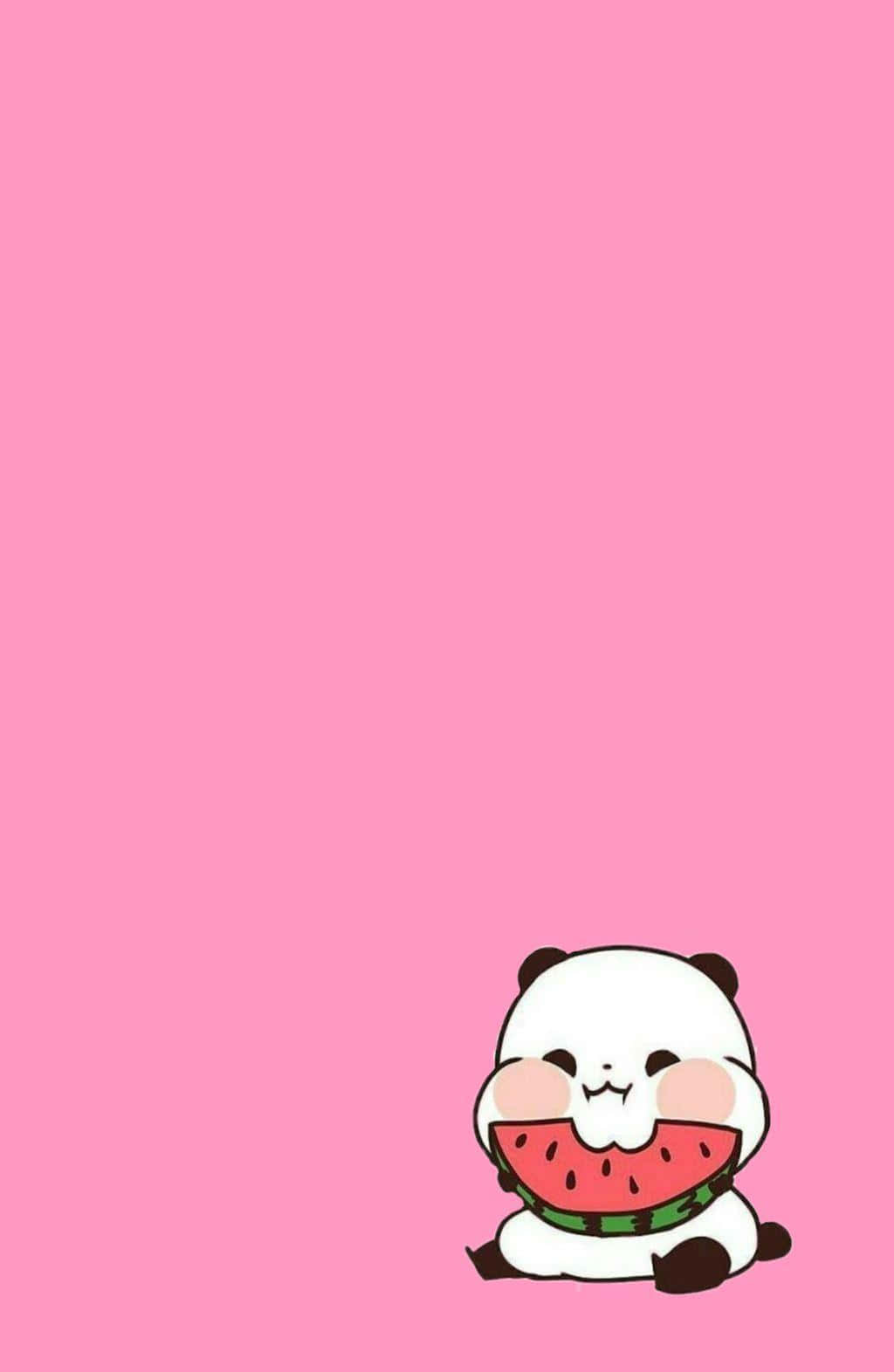 Estetisk rosa kawaii Yururin Panda Bakgrunner