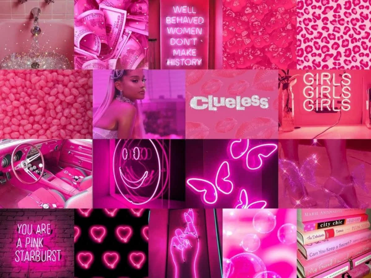 Estetisk rosa neon Bakgrunner