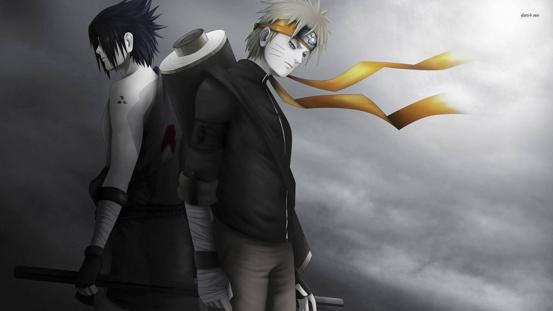 Estetisk Sasuke- og Naruto-positur Bakgrunner