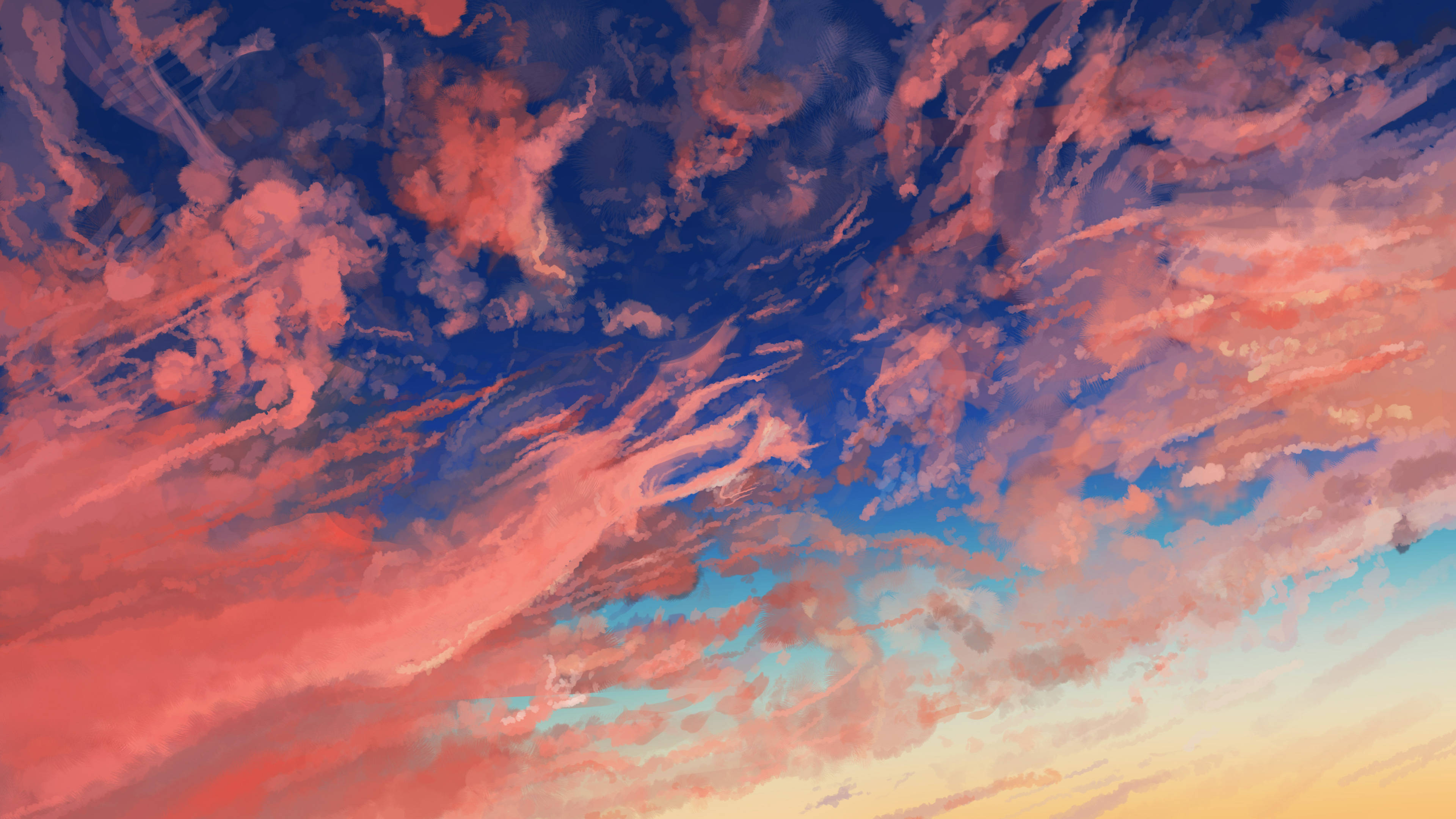 Estetisk sky-maleri Bakgrunner