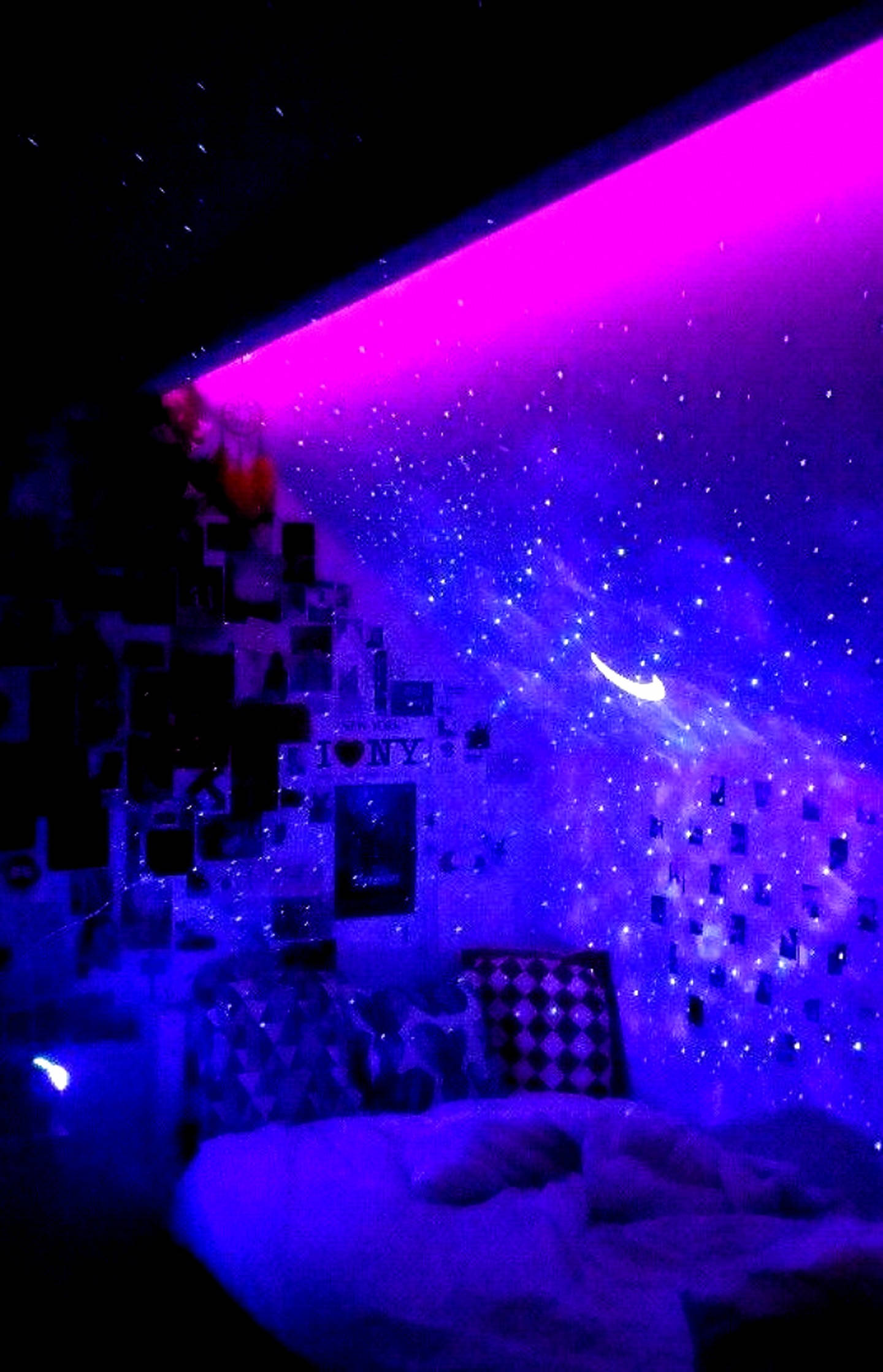 Estetisk soverom LED-lys Bakgrunner