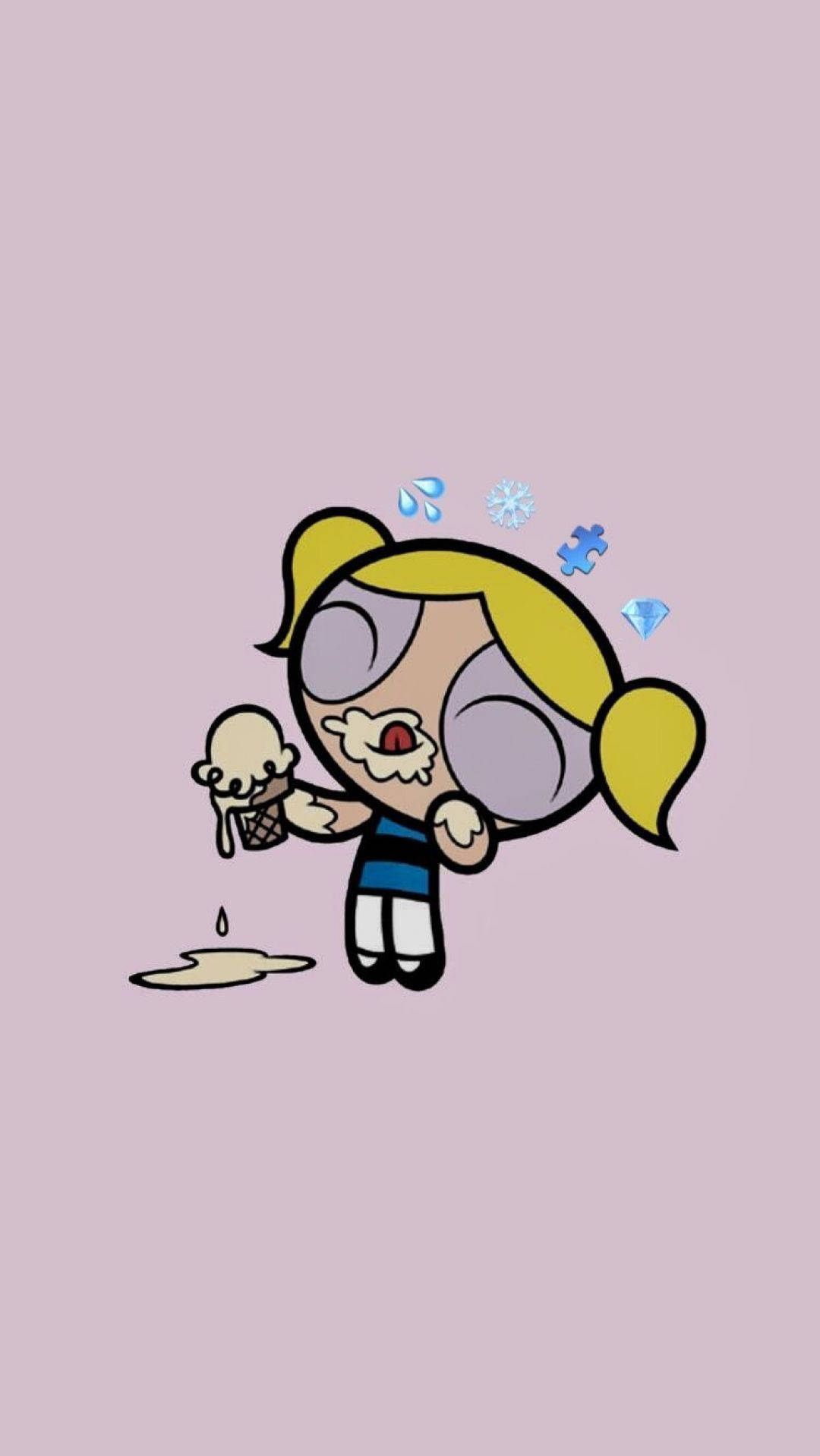 Estetisk tegneserie Powerpuff-jenta Bobler Bakgrunner