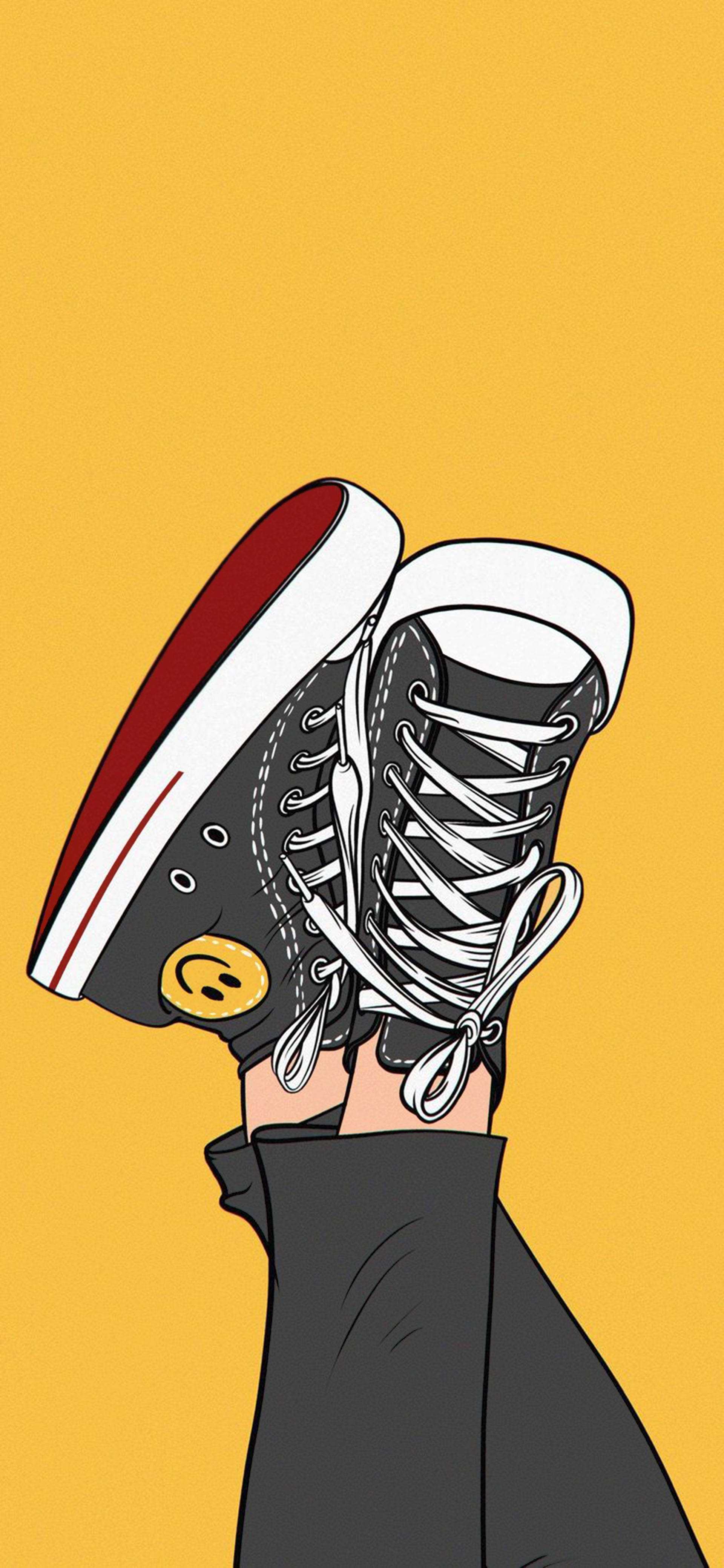 Estetiske guttesneakers Bakgrunner
