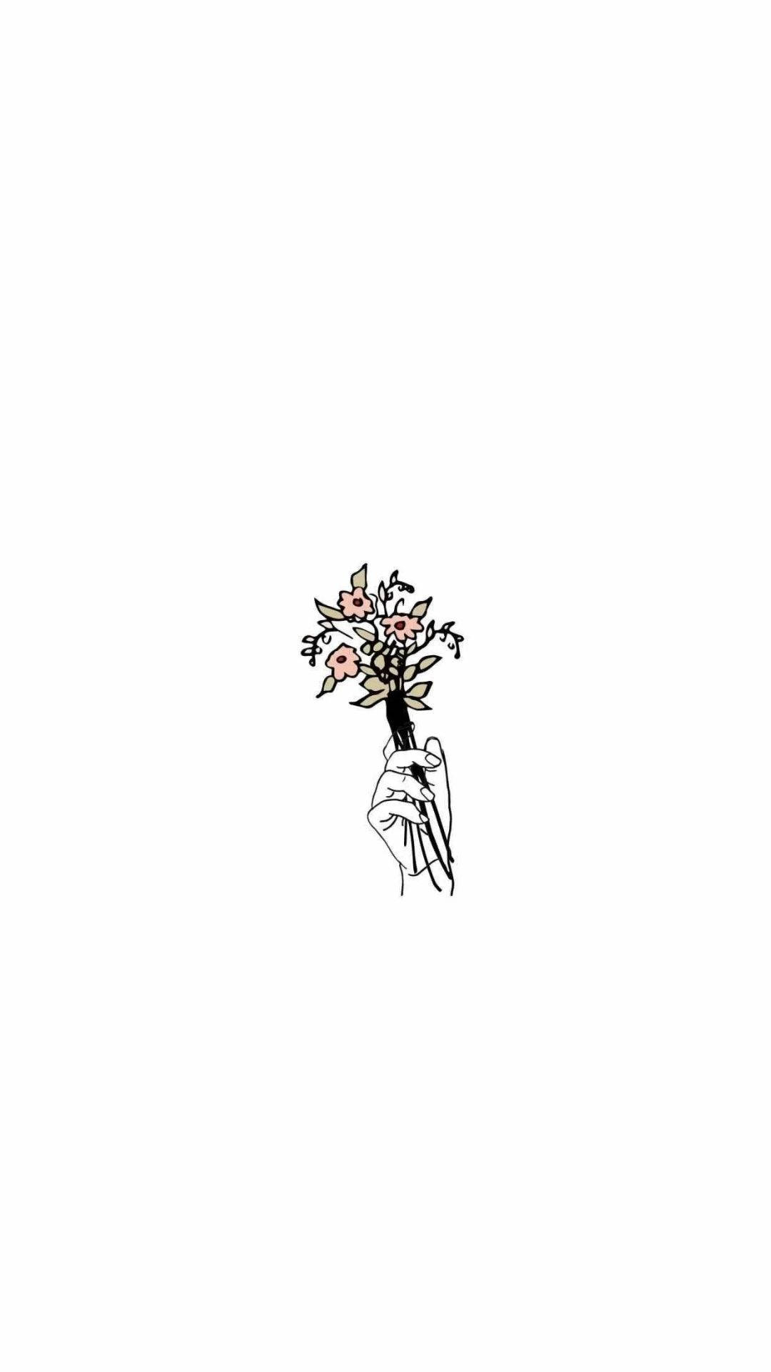 Estetiske hvite blomster Bakgrunner
