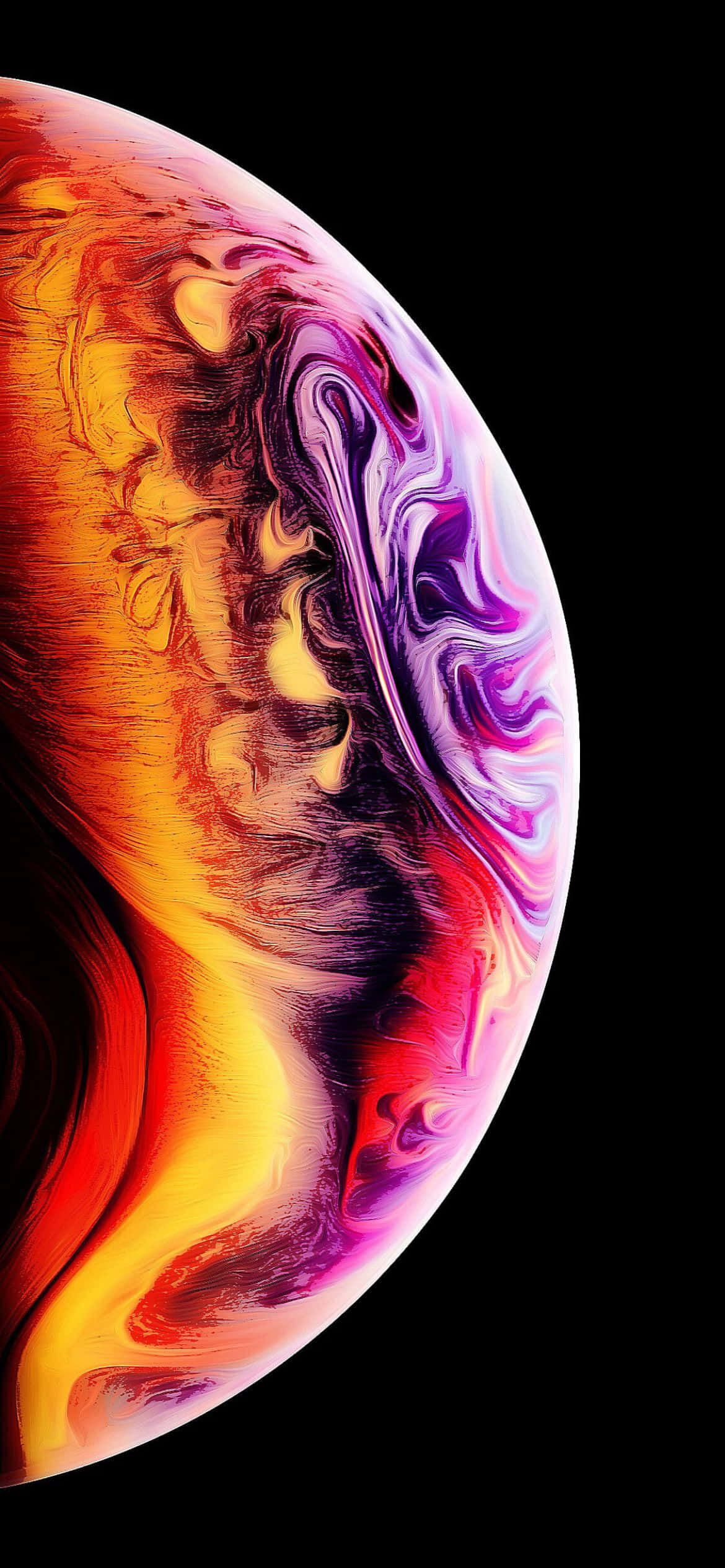 et abstrakt bilde av en fargerik Apple iPhone XS Bakgrunner
