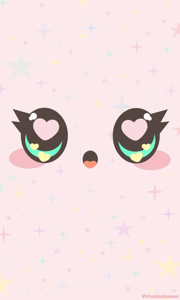 Kawaii rosa kvinnelig dyrebakgrunn.
