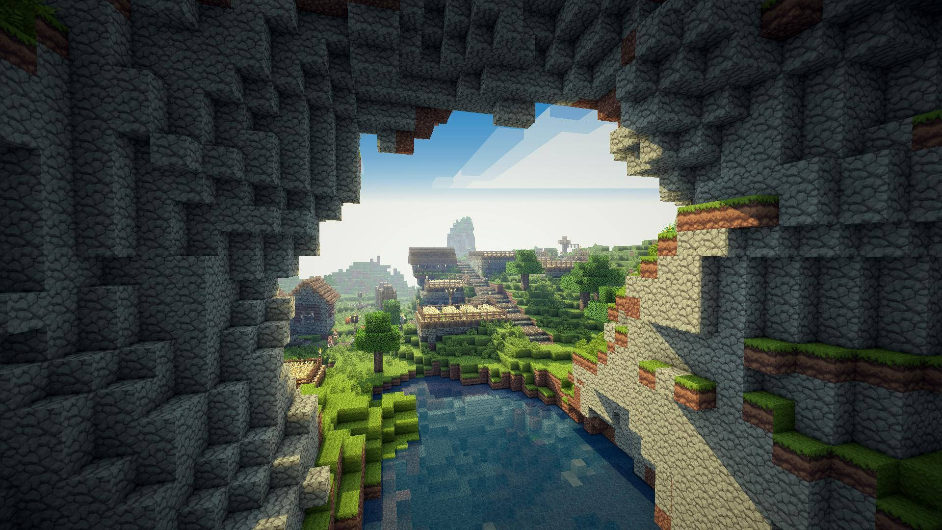 Minecraft store hulevegger skog HD-bakgrunn