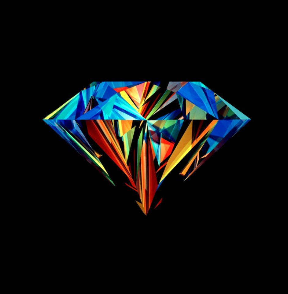 Et iøynefallende og kult 3D-diamant Bakgrunner