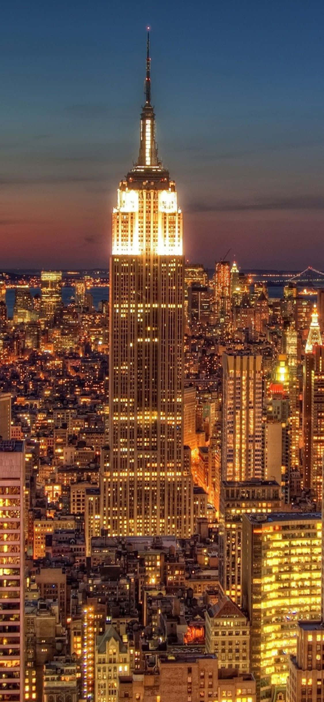 Et blikkfangende syn av Big Apple - New York City Bakgrunner