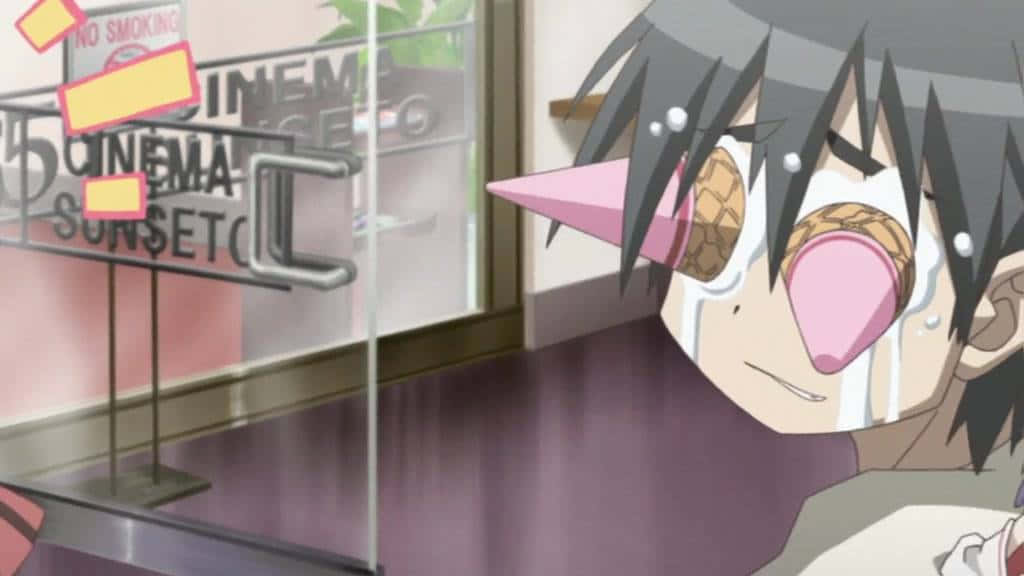 Et morsomt øyeblikk fra din favorittanime Bakgrunner
