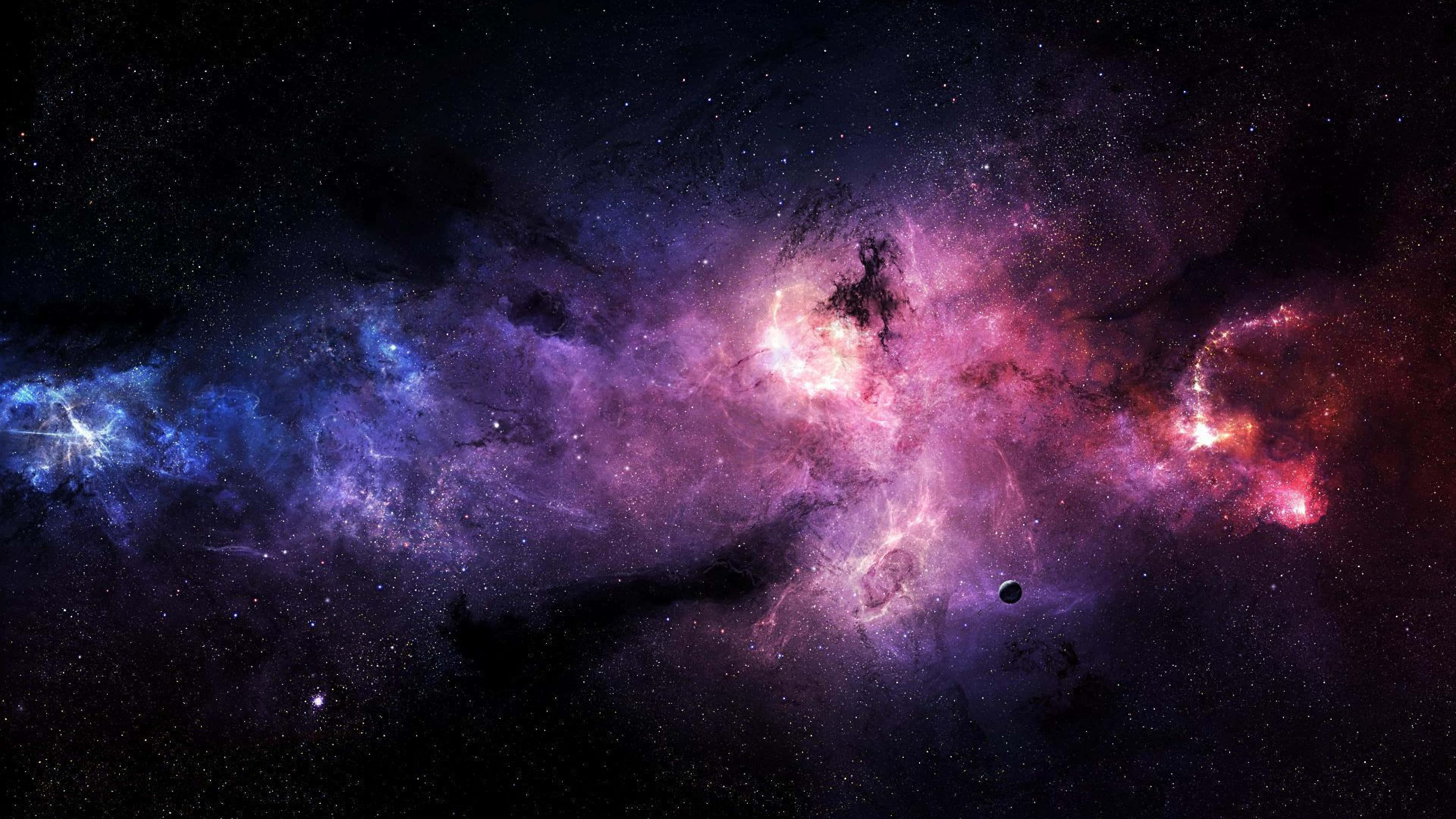 Et overjordisk landskap av en vakker 4K-rombakgrunn. Bakgrunner