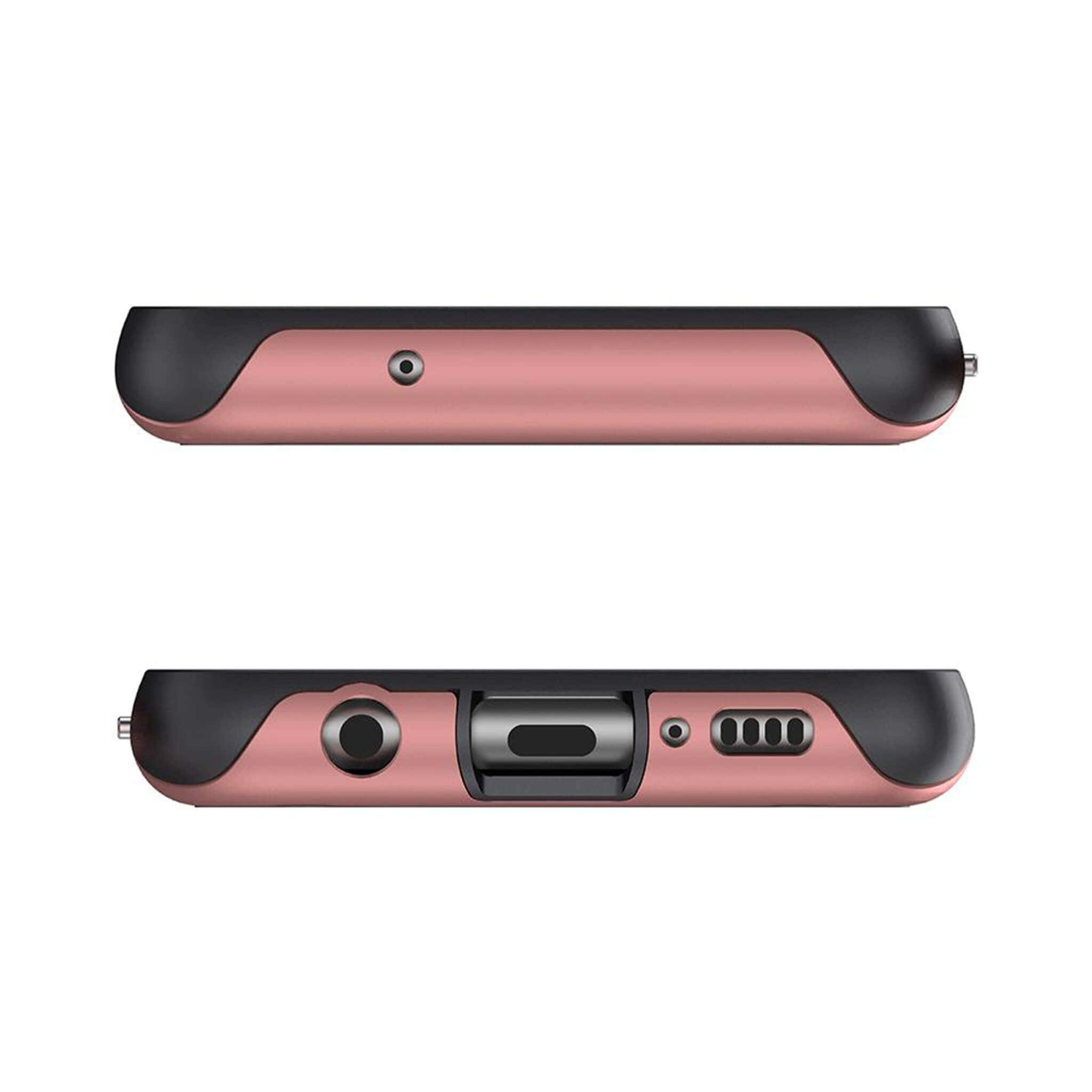 et rosa og svart telefondeksel med en svart og rosa telefon Bakgrunner