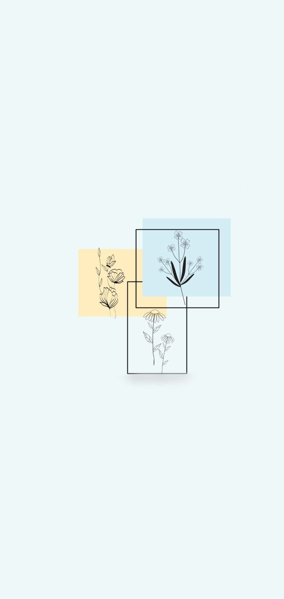 et sett med illustrasjoner av planter og blomster Bakgrunner