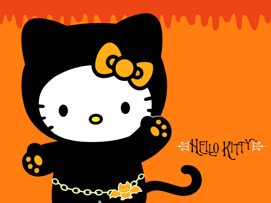 Et skummelt Hello Kitty Halloween-eventyr Bakgrunner