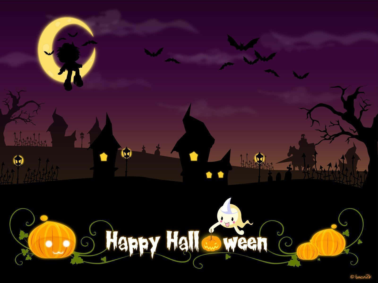 Et søtt Halloween-motiv for de små spøkelsene Bakgrunner