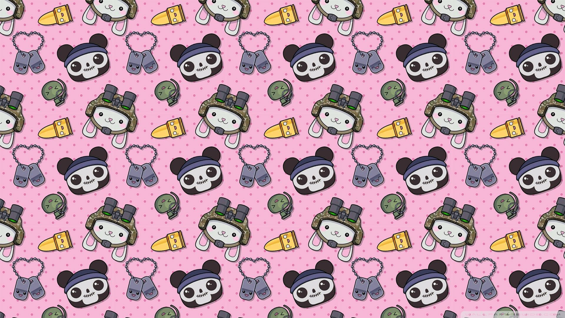 Et søtt kawaii-soldatmønster Bakgrunner
