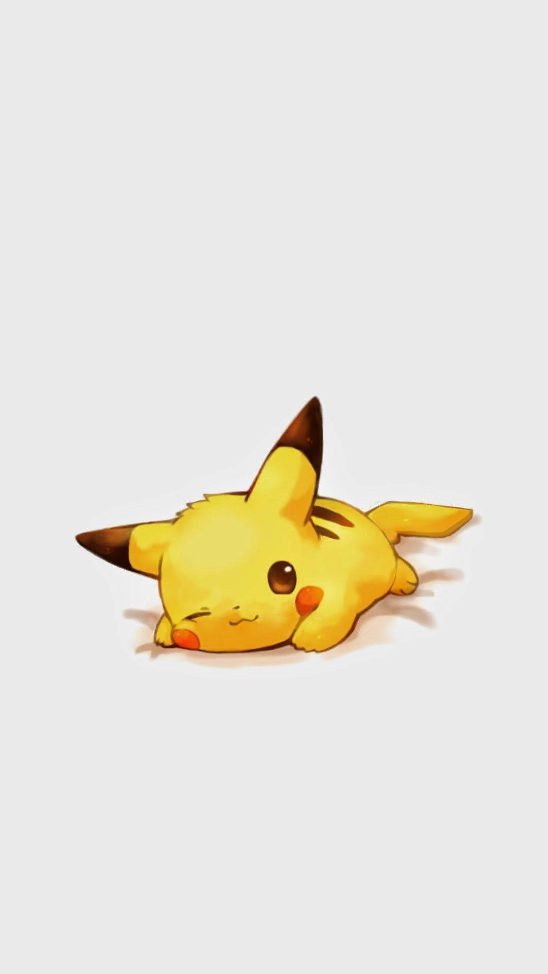 Bakgrunnsbilde av Pikachu som ligger på en hvit pute.