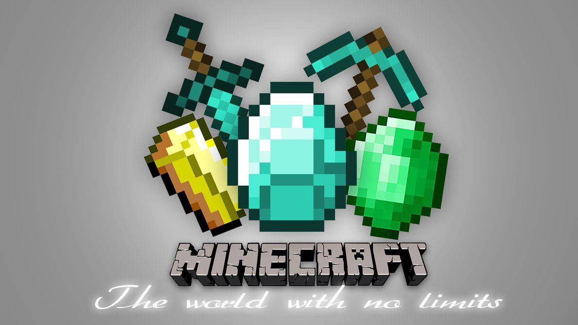Et utvalg pikselerte skatter funnet i Minecraft Bakgrunner