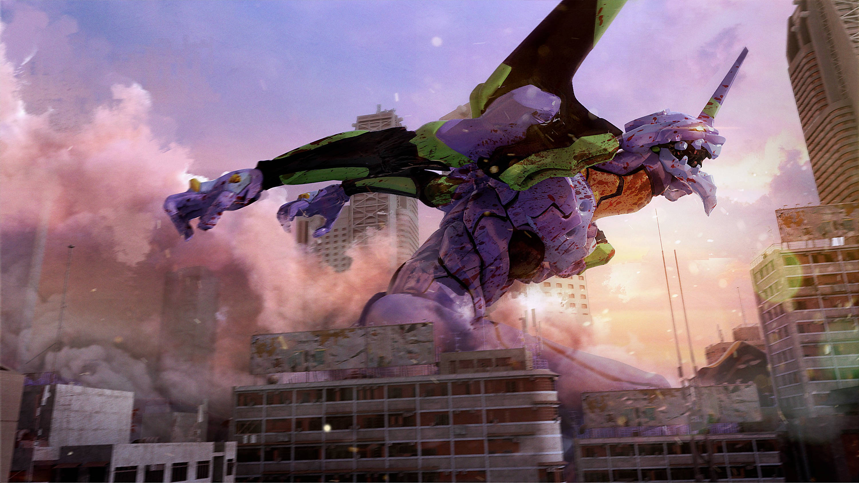 Evangelion 4K Enhet-01 Raser Bakgrunner