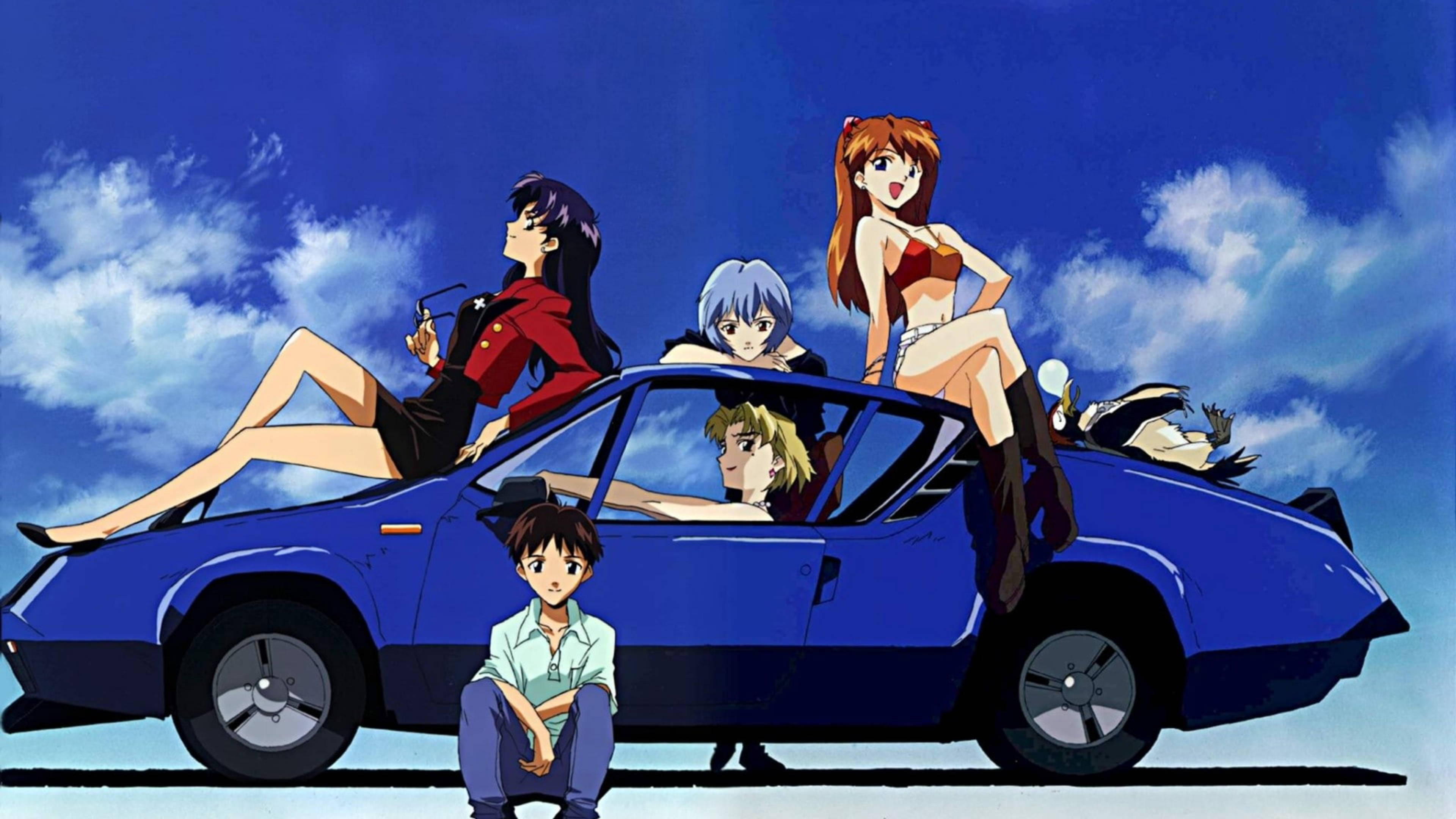 Evangelion 4K-karakterer i bil Bakgrunner