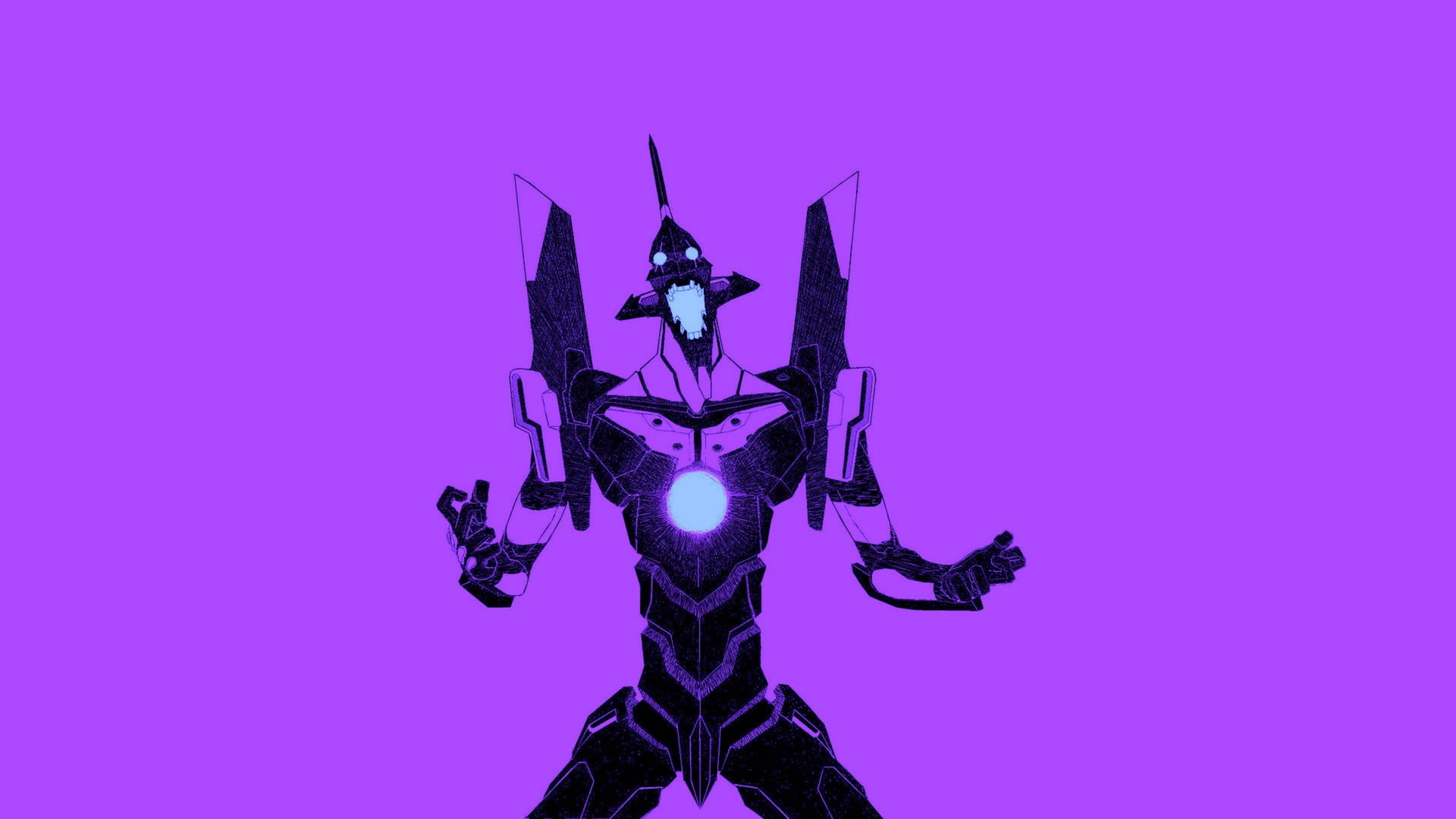 Evangelion 4K Lilla Unit-01 Bakgrunner