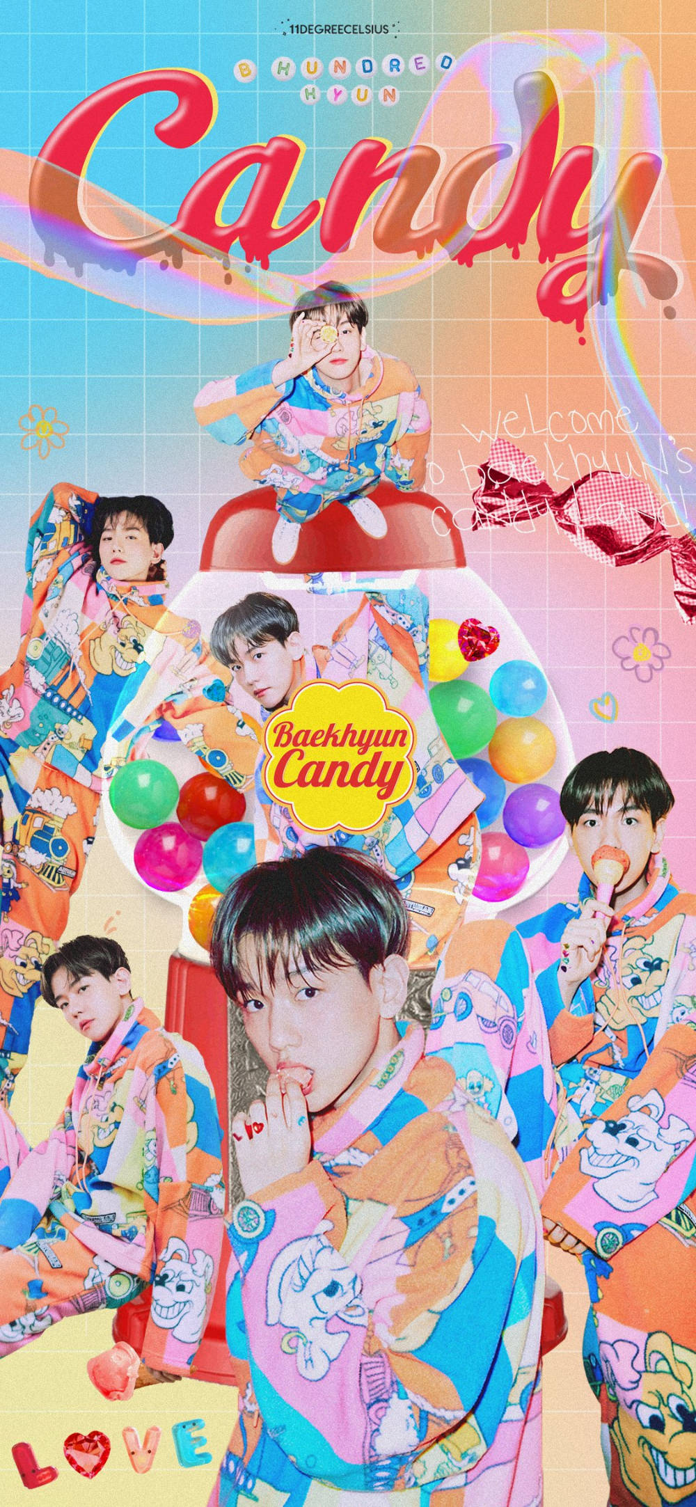 EXO Baekhyun Candy Bakgrunner