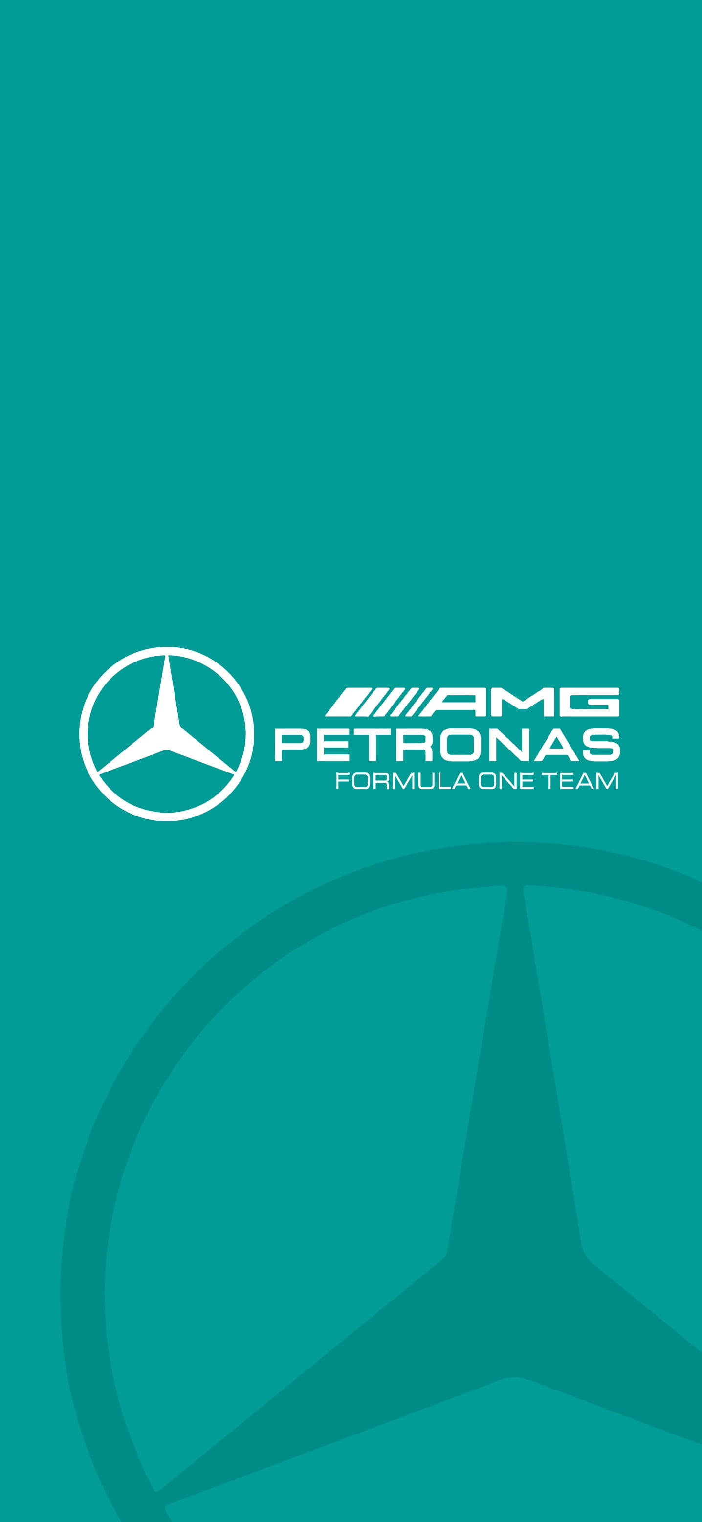 F1 AMG Petronas Teal Logo iPhone Bakgrunner