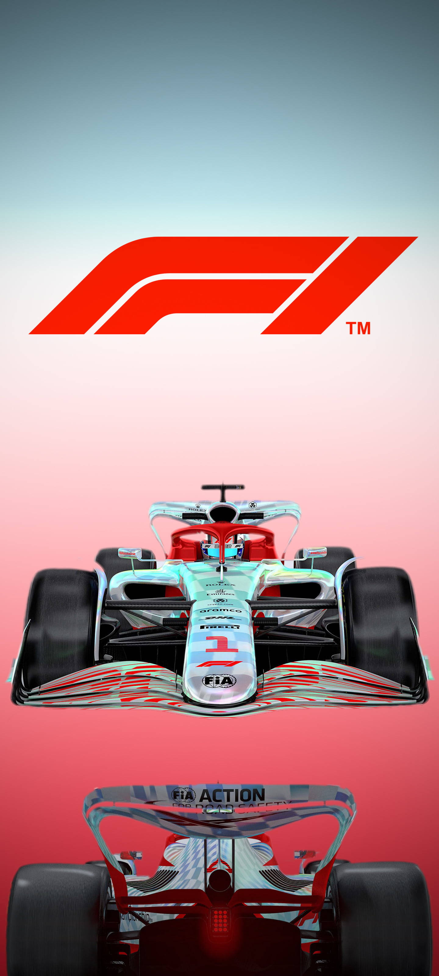 F1-logo gradientbakgrunn iPhone Bakgrunner