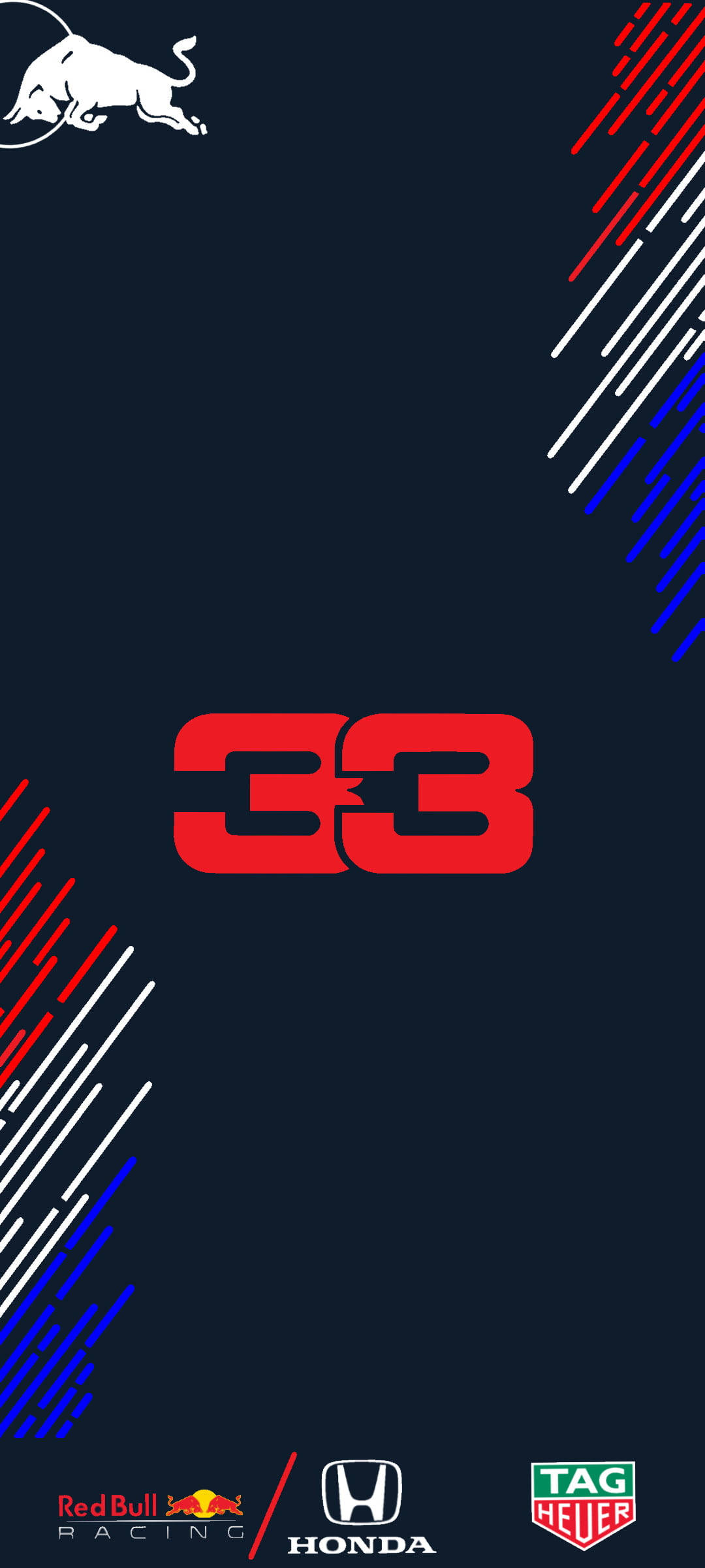 F1 Max Verstappen 33 nummer iPhone Bakgrunner