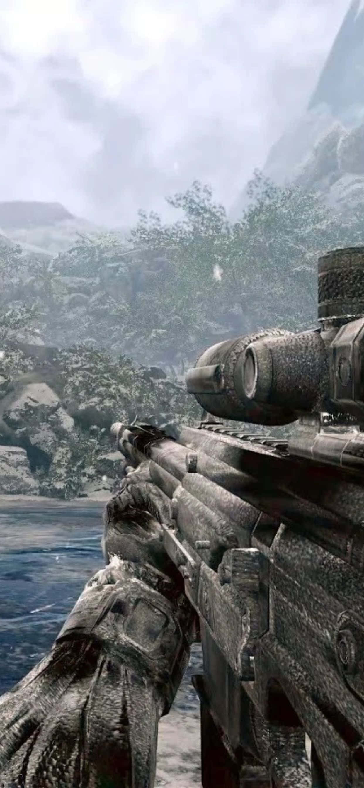 Få den ultimate spillopplevelsen med iPhone Xs Max Crysis Warhead Bakgrunner