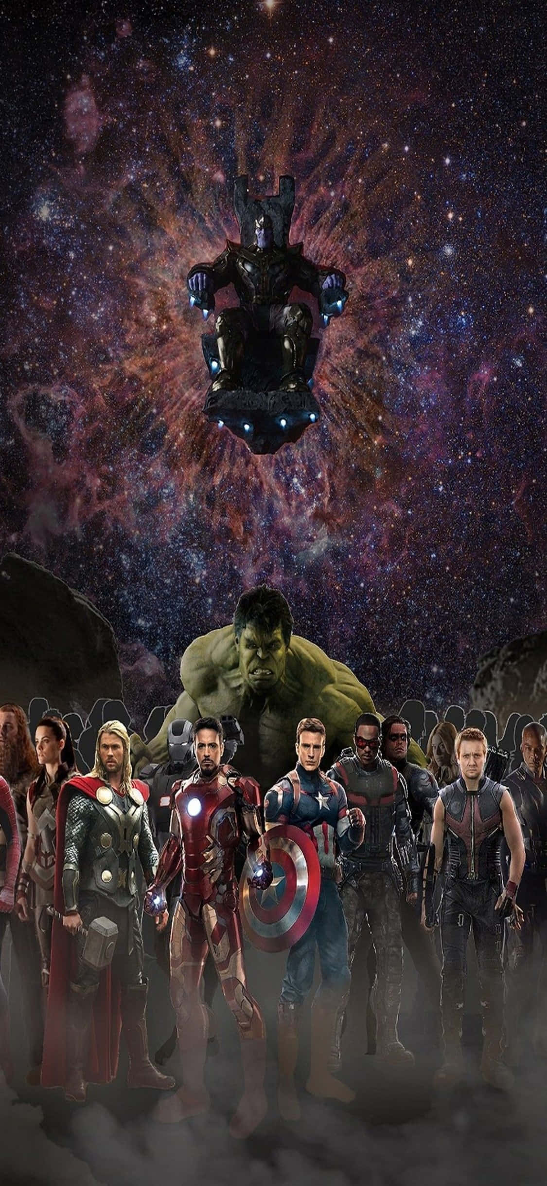 Få Dine Favoritt Marvel's Avengers på Din Nye iPhone Xs Bakgrunner