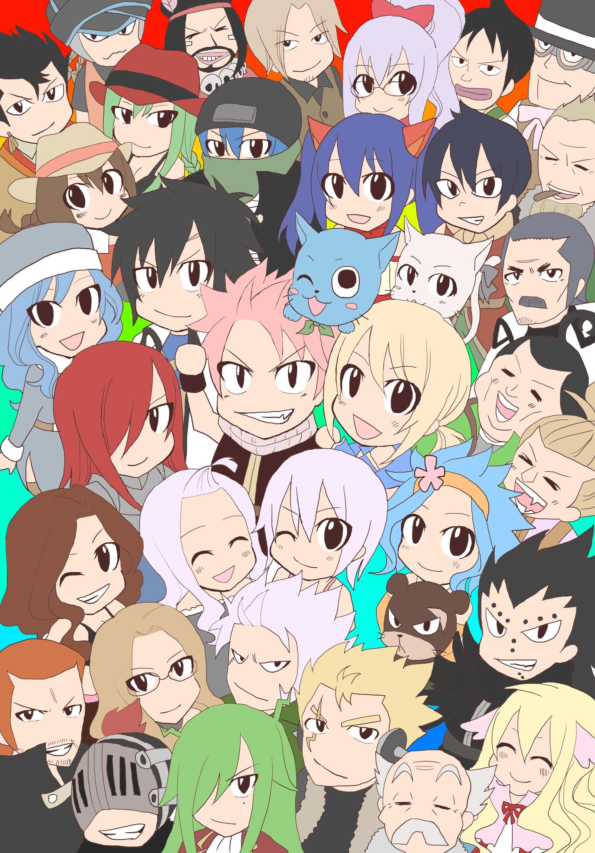 Fairy Tail Estetisk Chibi-vektor Bakgrunner