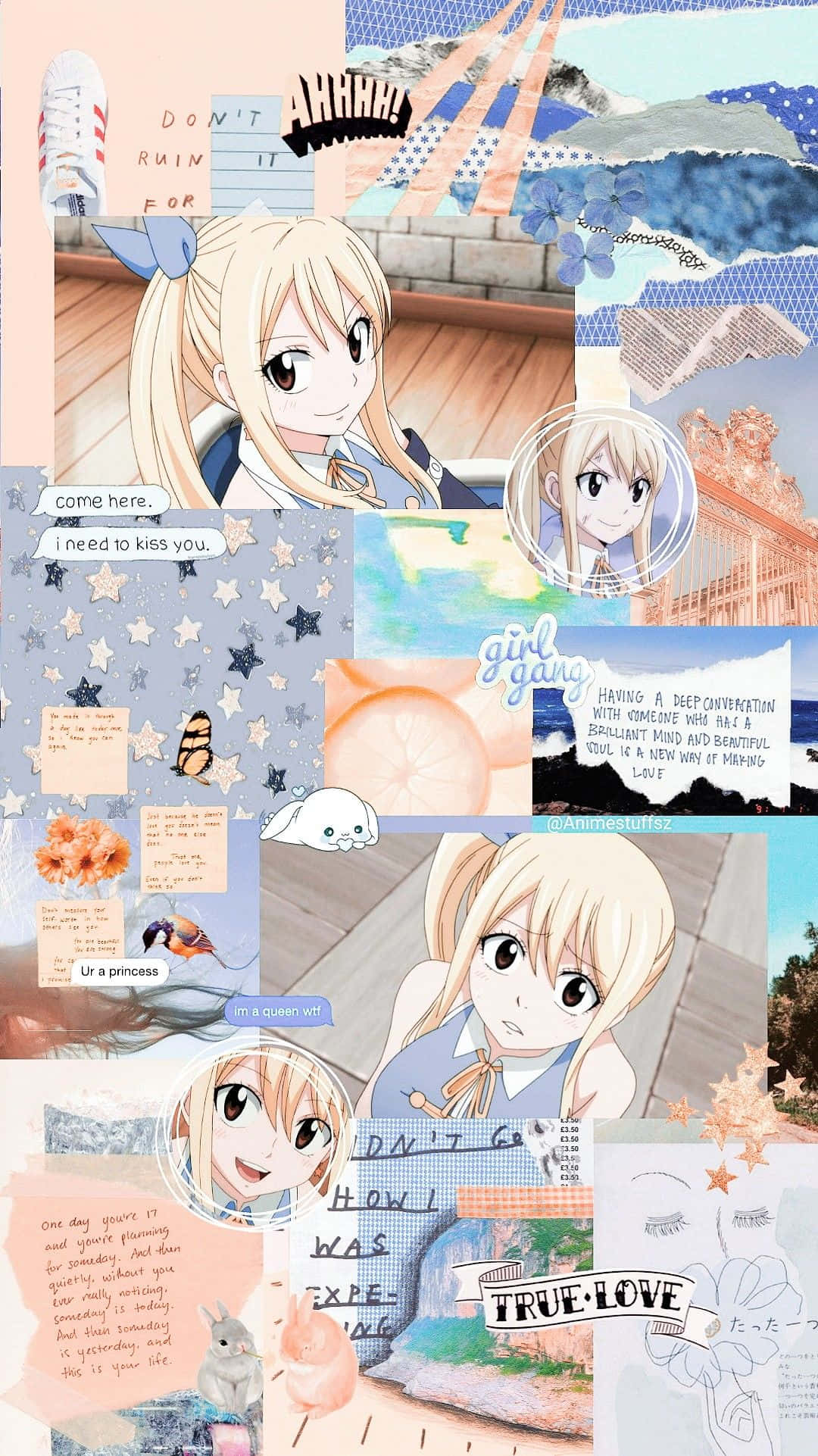 Fairy Tail Estetisk Scrapbook-kollasj Bakgrunner