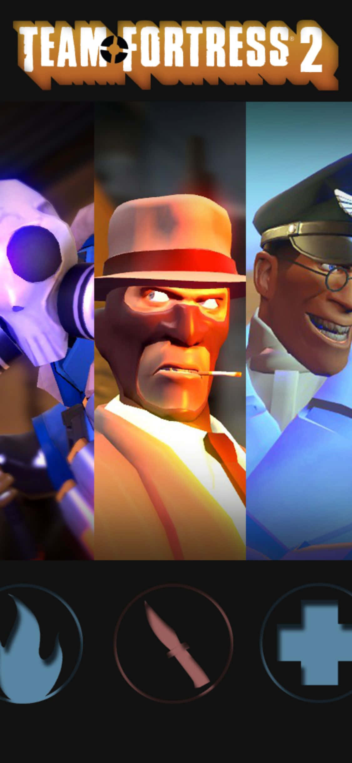 Fang flagget med vennene dine og vis dominans med Team Fortress 2 på din nye iPhone Xs Bakgrunner