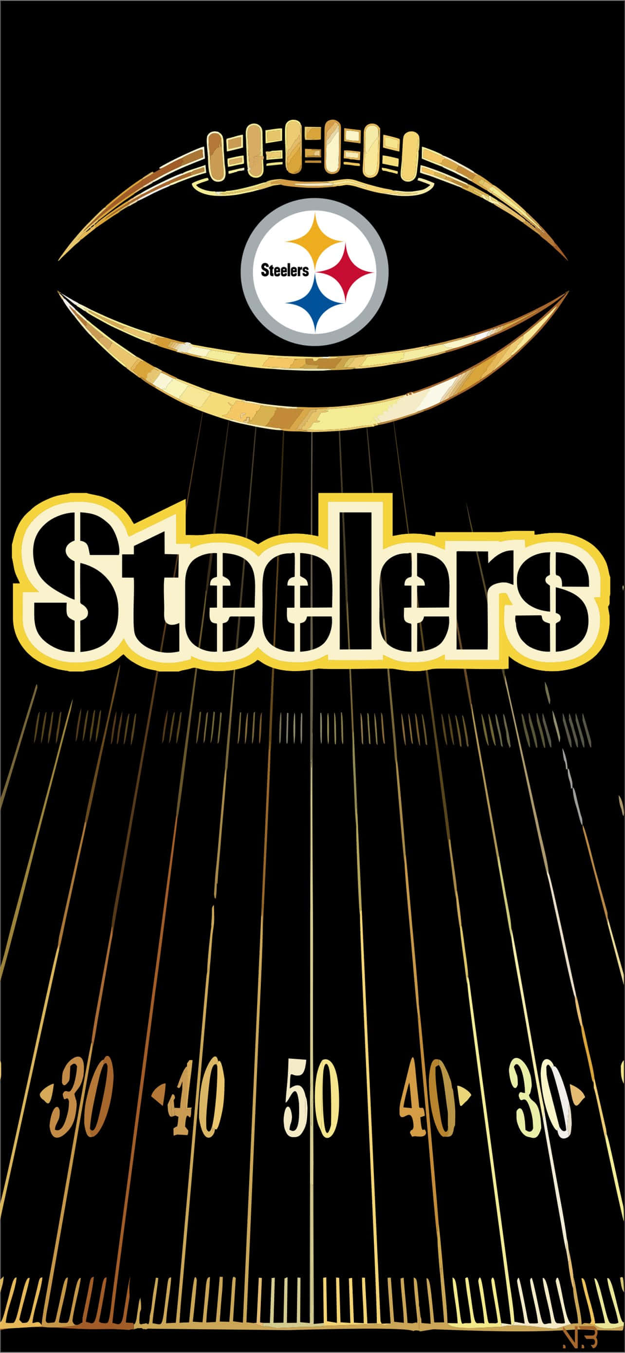 Fang handlingen - Få den offisielle appen for Pittsburgh Steelers Bakgrunner