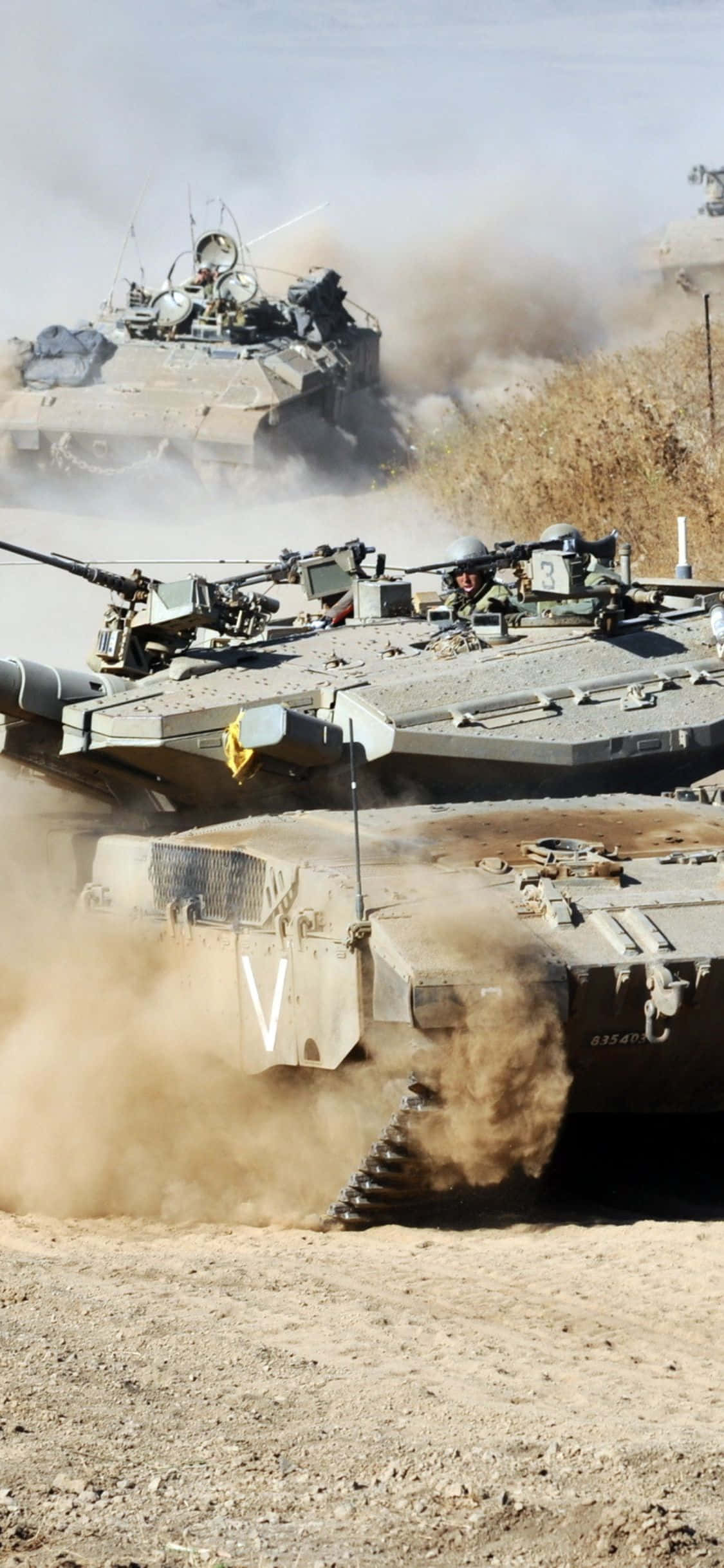 Fang kraften til en tank med en iPhone Xs Bakgrunner