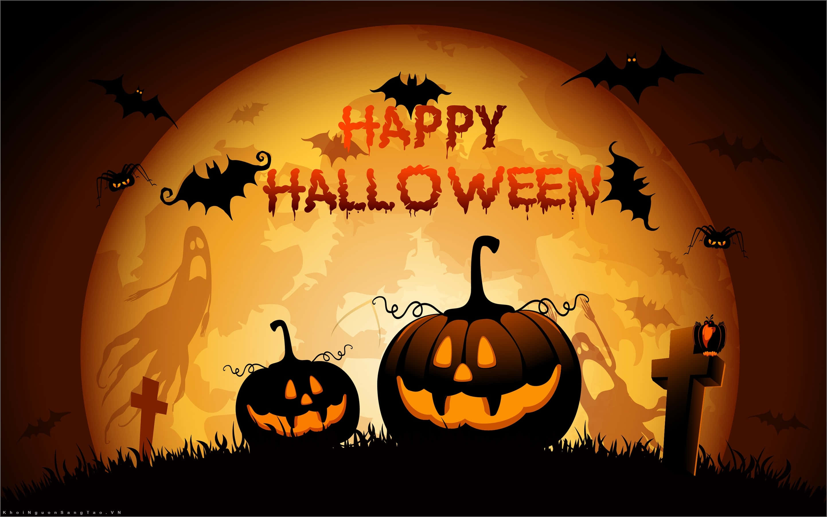 Fang-tastic Halloween Bakgrunner