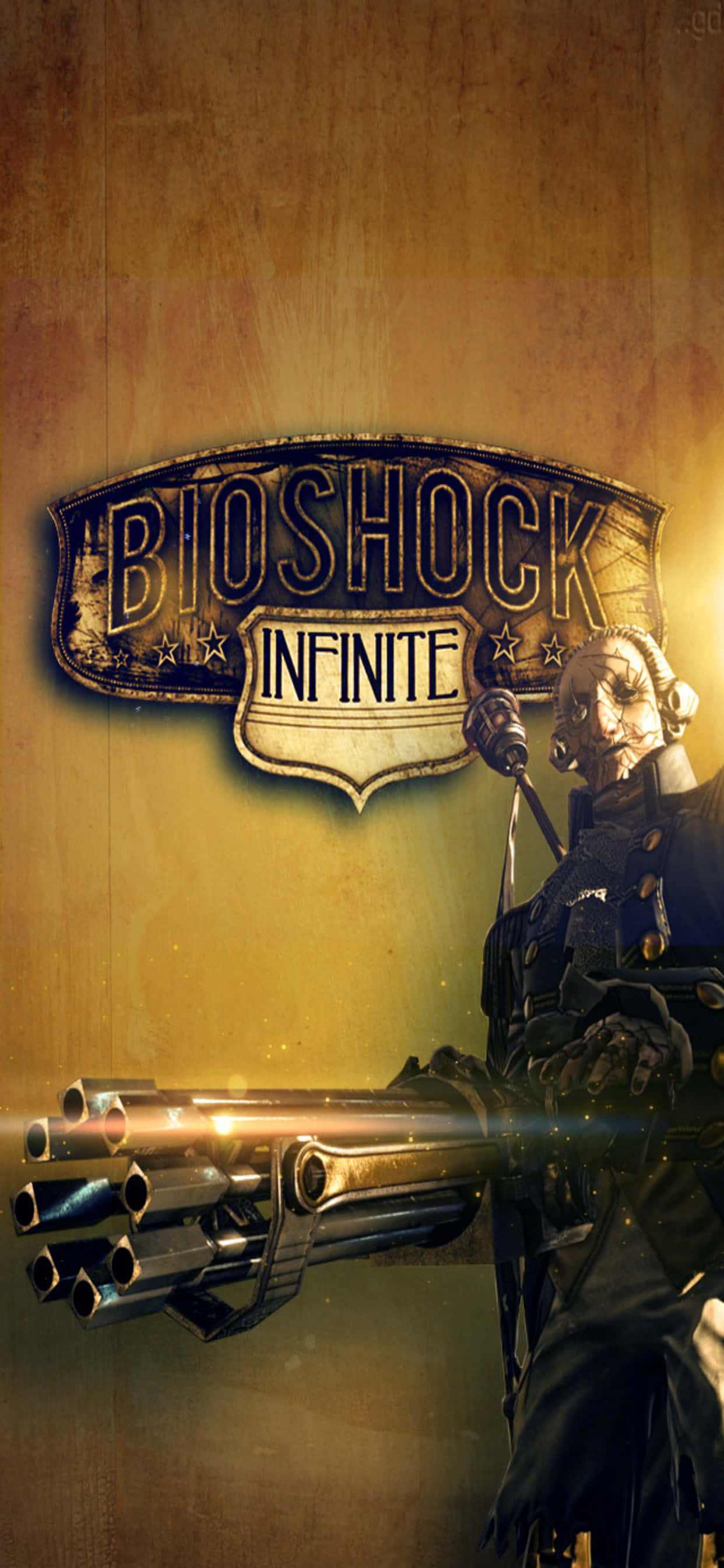 Fantastisk Bioshock Infinite Bilde Vist på iPhone XS Max Bakgrunner