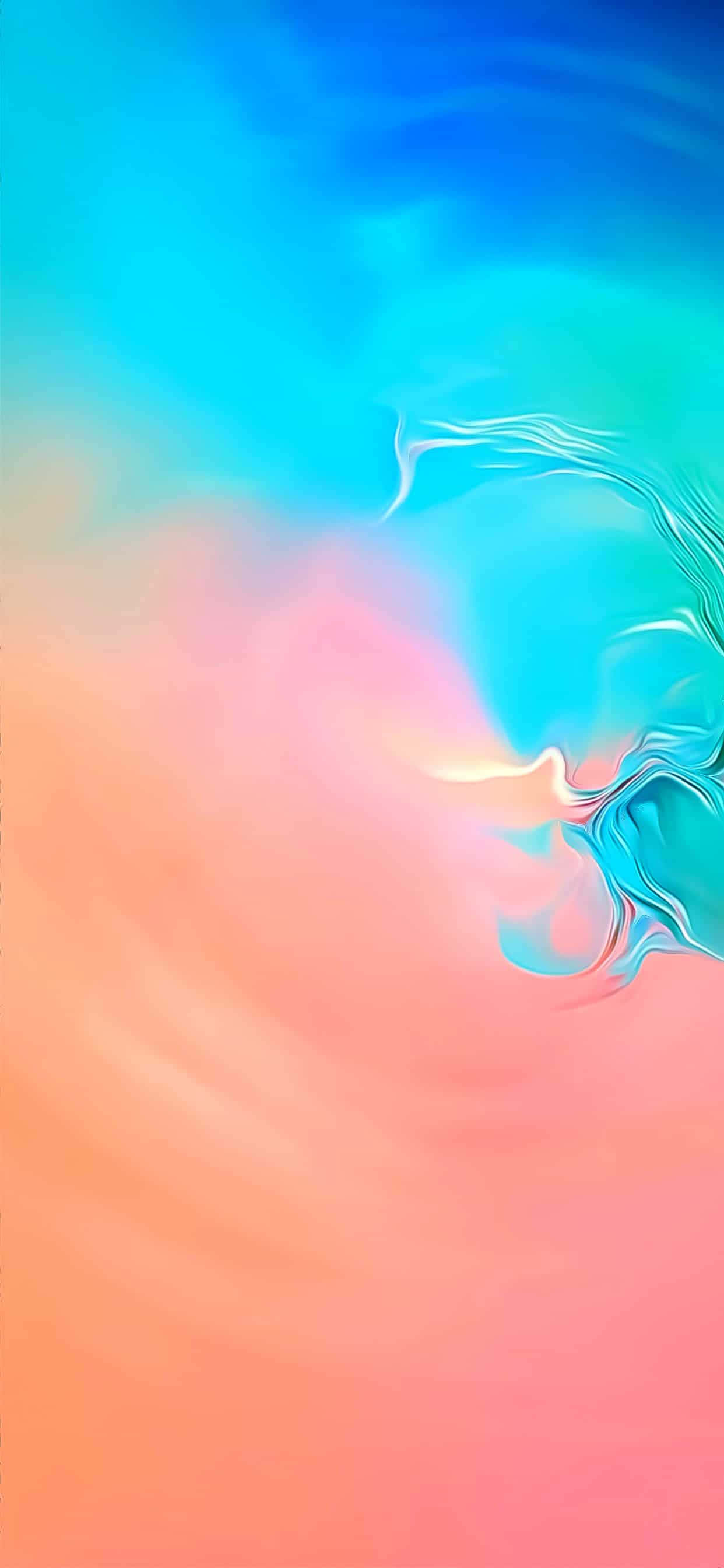 Fantastisk Galaxy S10-bakgrunn med et levende abstrakt design